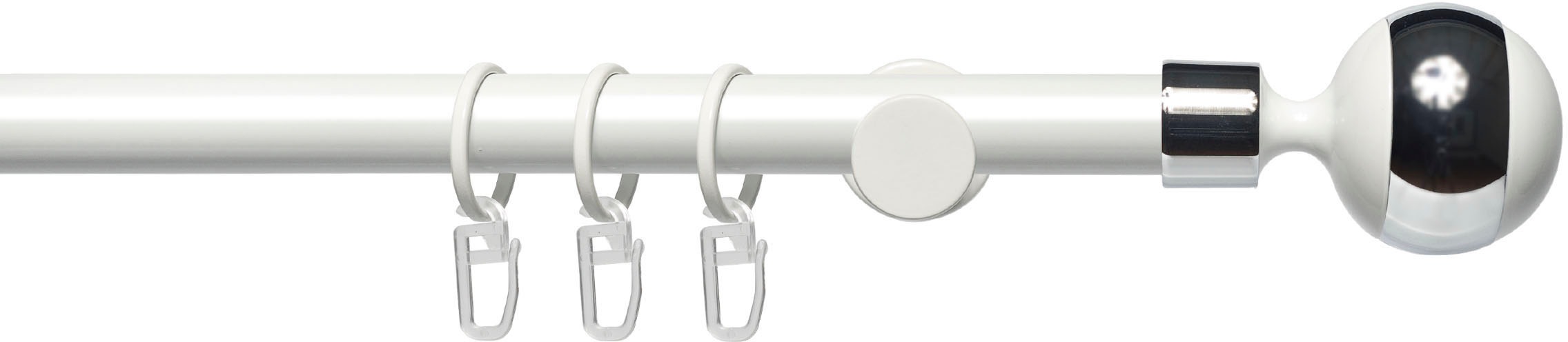 Liedeco Gardinenstange »Fertigstilgarnitur 20 mm Power Kugel mit Ring« Ø 20 günstig online kaufen