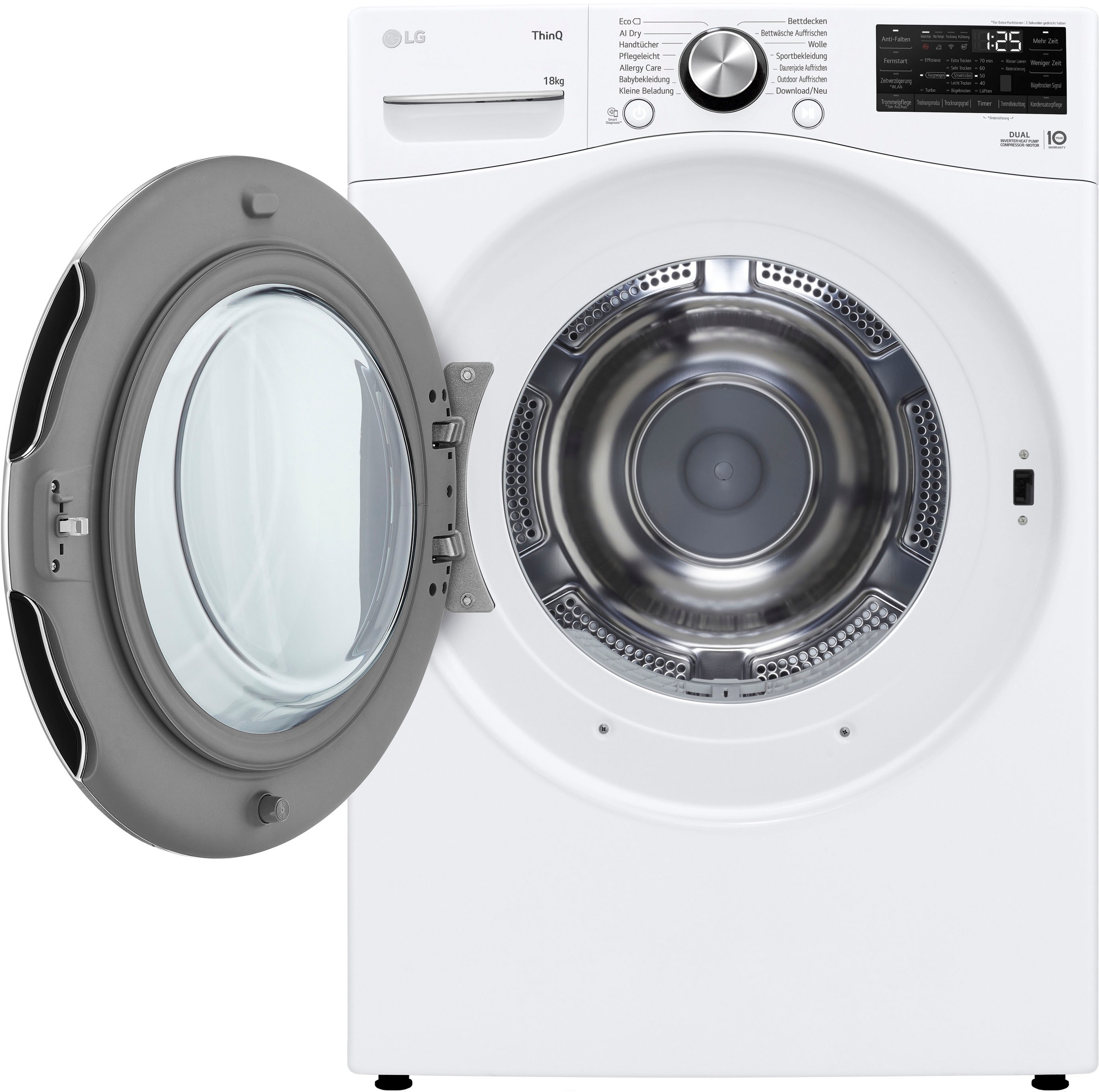 LG Wärmepumpentrockner »RT18VT«, 18 kg, Allergy Care günstig online kaufen