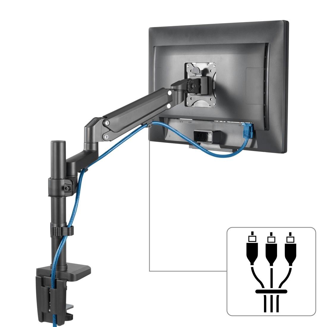 Hama Monitor-Halterung »Bildschirm Halterung, höhenverstellbar mit Gasfeder, 13-35" Monitorarm«, bis 89 cm Zoll