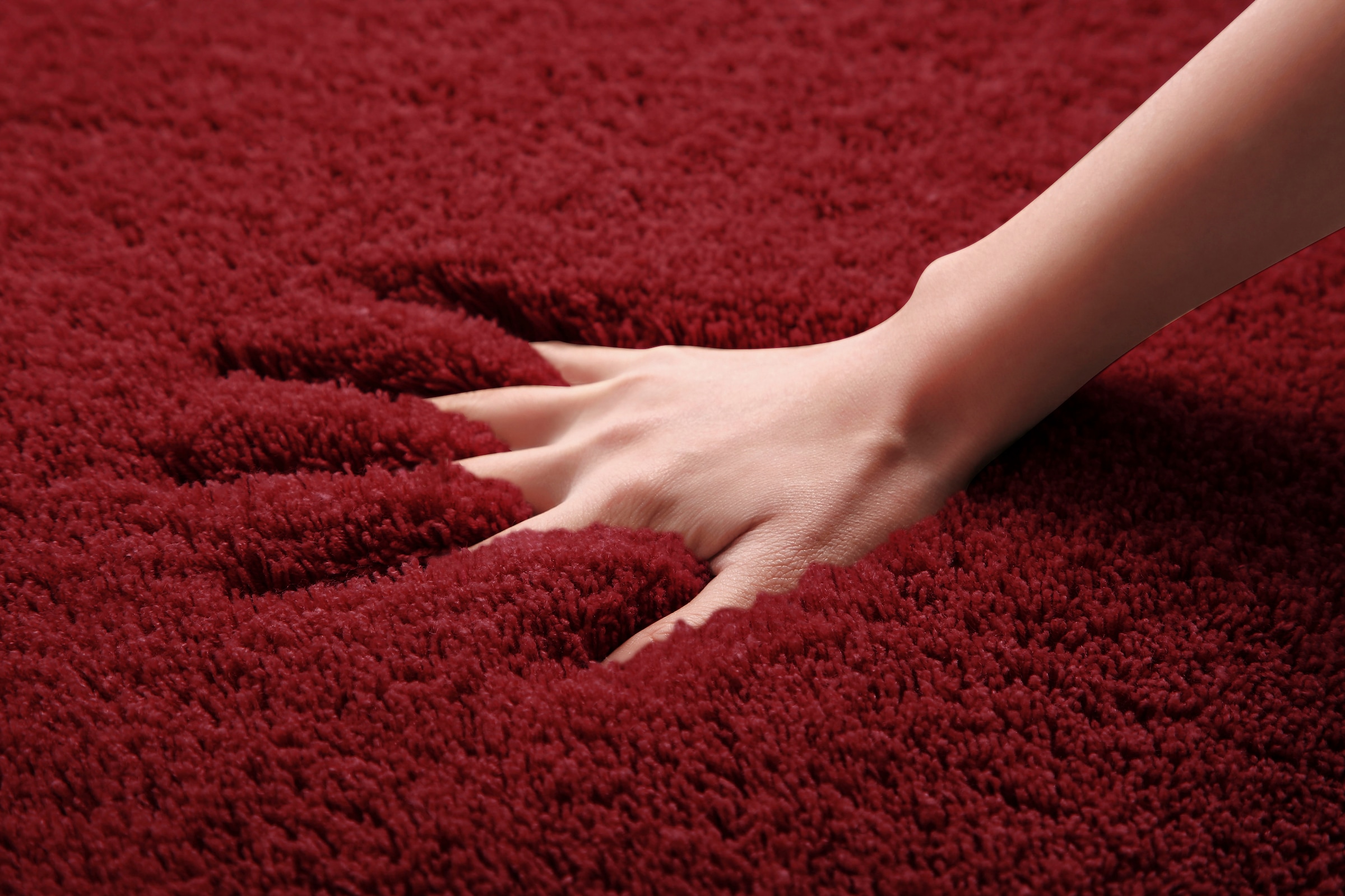 my home Badematte »Merida, Badvorleger, Badezimmer Teppich«, rutschhemmend beschichtet, fußbodenheizungsgeeignet-schnell trocknend-strapazierfähig, Badteppich, Uni Farben, rechteckig, rund & als 2-tlg. Set erhältlich