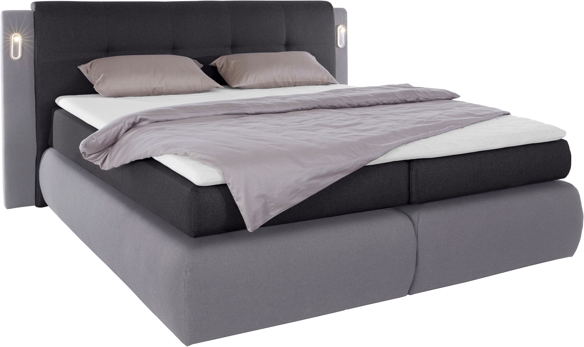 2. Bild von COLLECTION AB Boxspringbett »Borna«, inklusive Bettkasten, LED-Beleuchtung und Topper