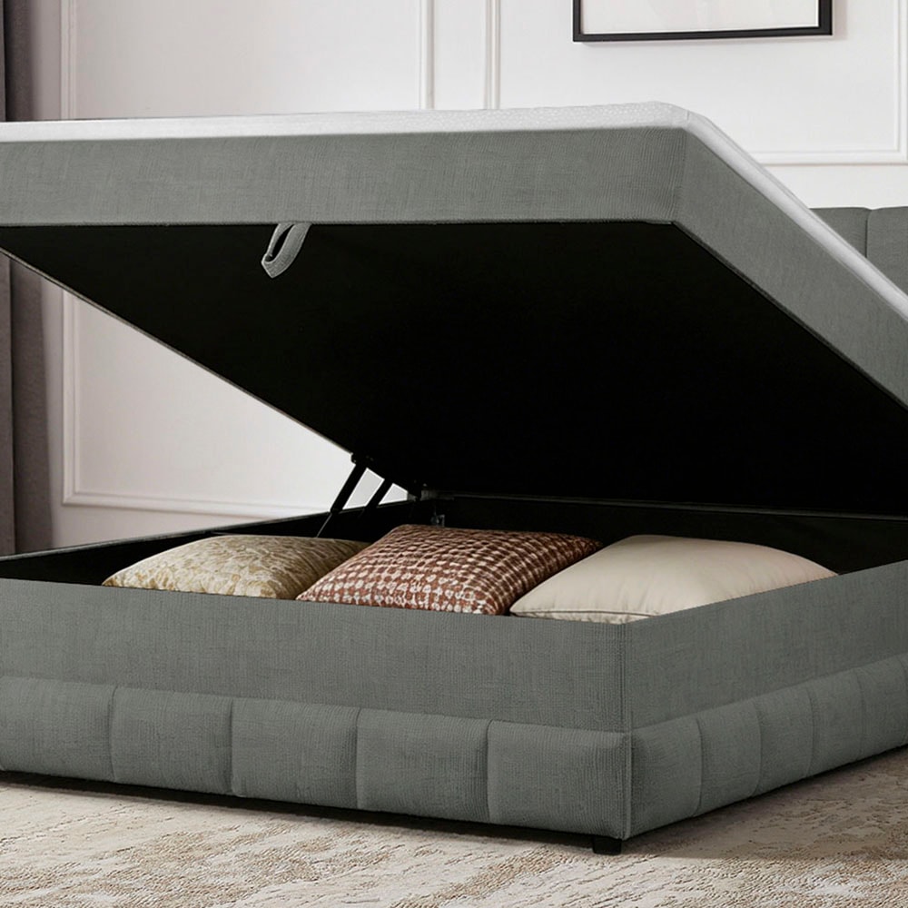 OTTO home Boxbett »Likely inkl. Bettkasten, Liegefläche 180x200 cm, in Boxspring-Optik« inkl. Topper & Aufbauvideo, erhältlich in verschiedenen Farben