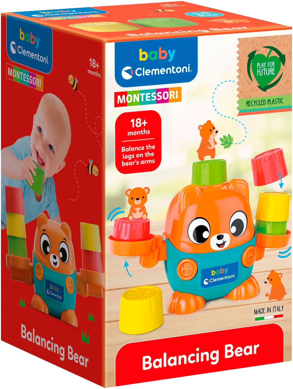Clementoni® Steckspielzeug »Baby Clementoni, Stapel-Bär«, Made in Europe
