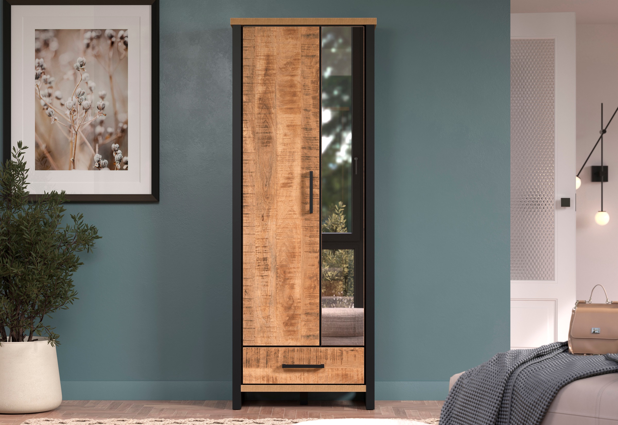 Home affaire Garderobenschrank »Elda« 1 Stk. tlg. Schrank mit ausziehbarer günstig online kaufen