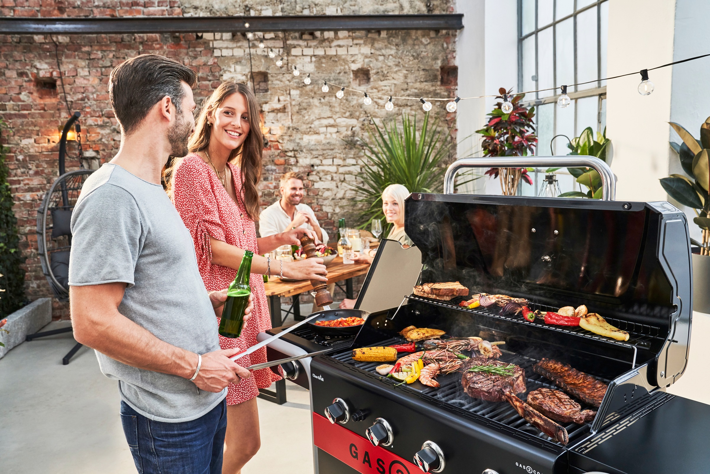 10. Bild von Char-Broil Kombigrill »Hybrid Gas2Coal 2.0 440«, 4-Brenner mit Seitenbrenner und Ablage