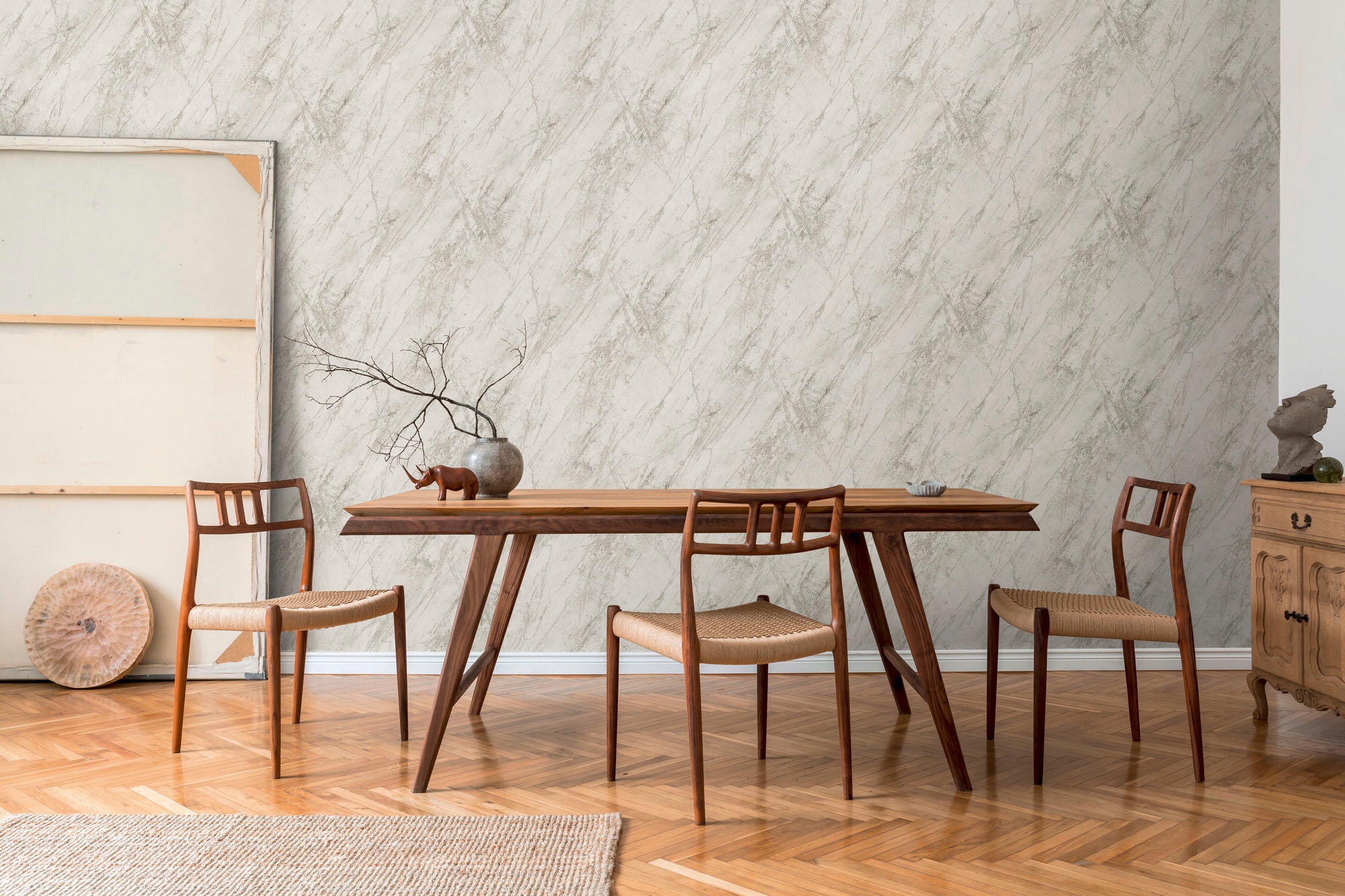 A.S. Création Vliestapete »THE BOS Marmor Marmortapete«, matt-gemustert-neutral, Steinoptik Tapeten Wohnzimmer Schlafzimmer Küche modern Design Design