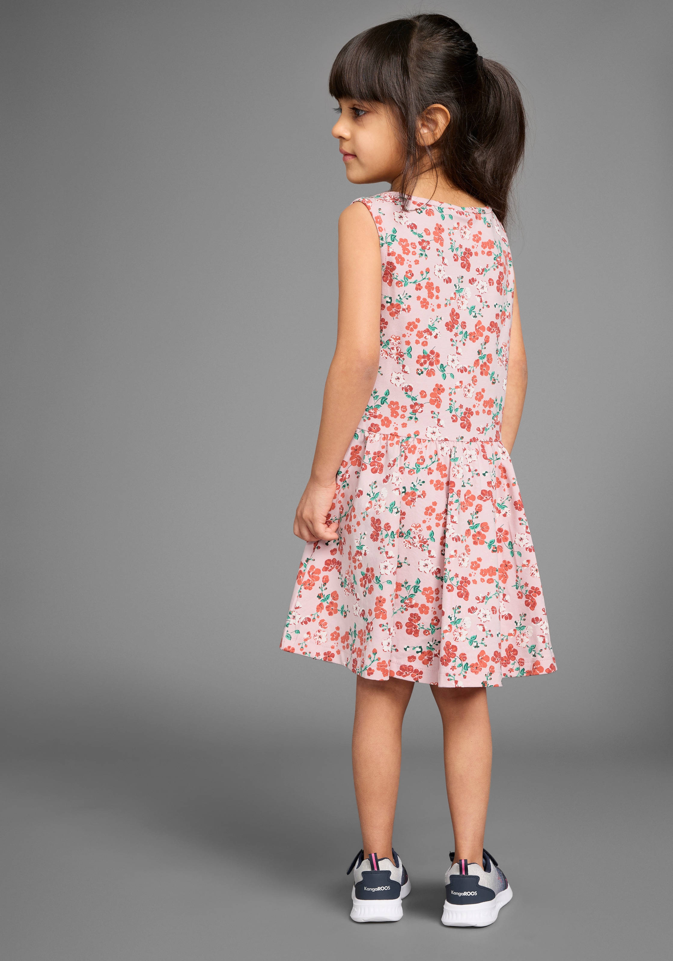 KangaROOS Jerseykleid »Trägerkleid im Blumen-Allover«, Shirtkleid mit Blumenmuster