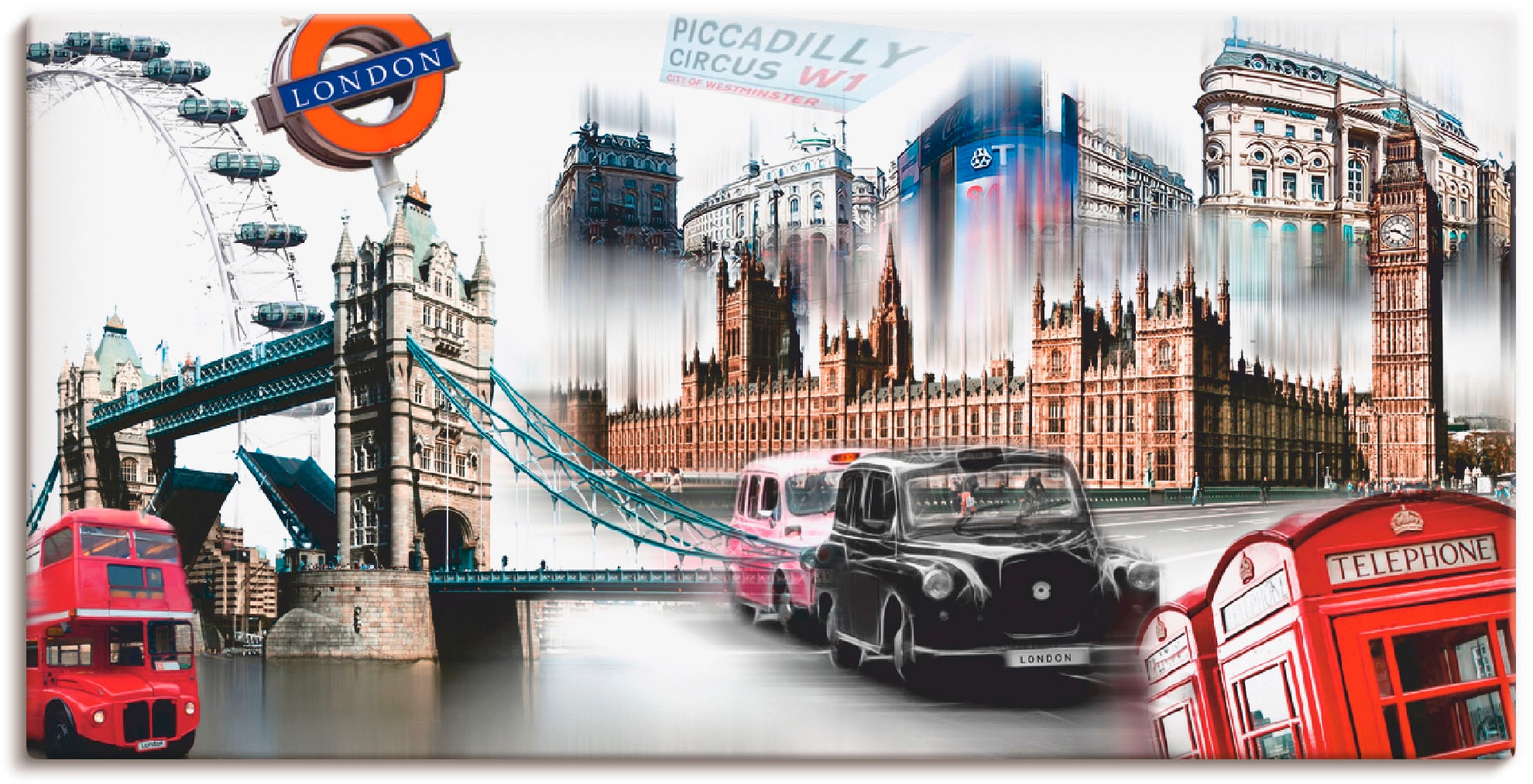 Artland Wandbild »London Skyline Collage IV« Großbritannien 1 Stk. tlg. als günstig online kaufen