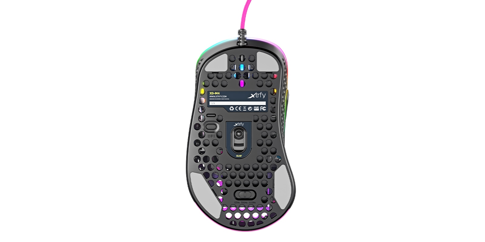 Cherry Xtrfy Gaming-Maus »M4 RGB«, kabelgebunden, ultraleichte Gaming-Maus
