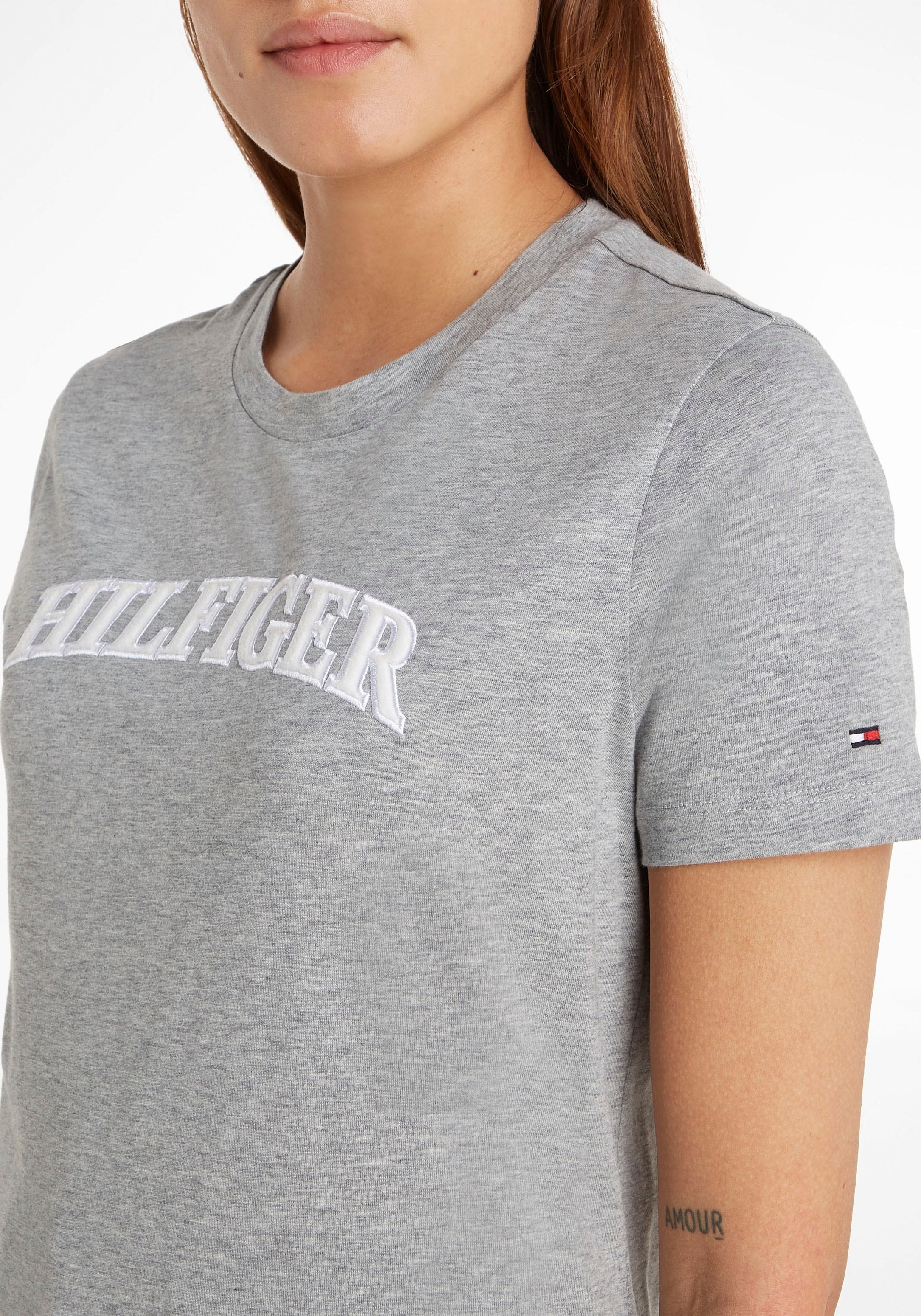 Tommy Hilfiger T-Shirt »REG TONAL HILFIGER C-NK SS«, mit Tommy Hilfiger Markenlabel