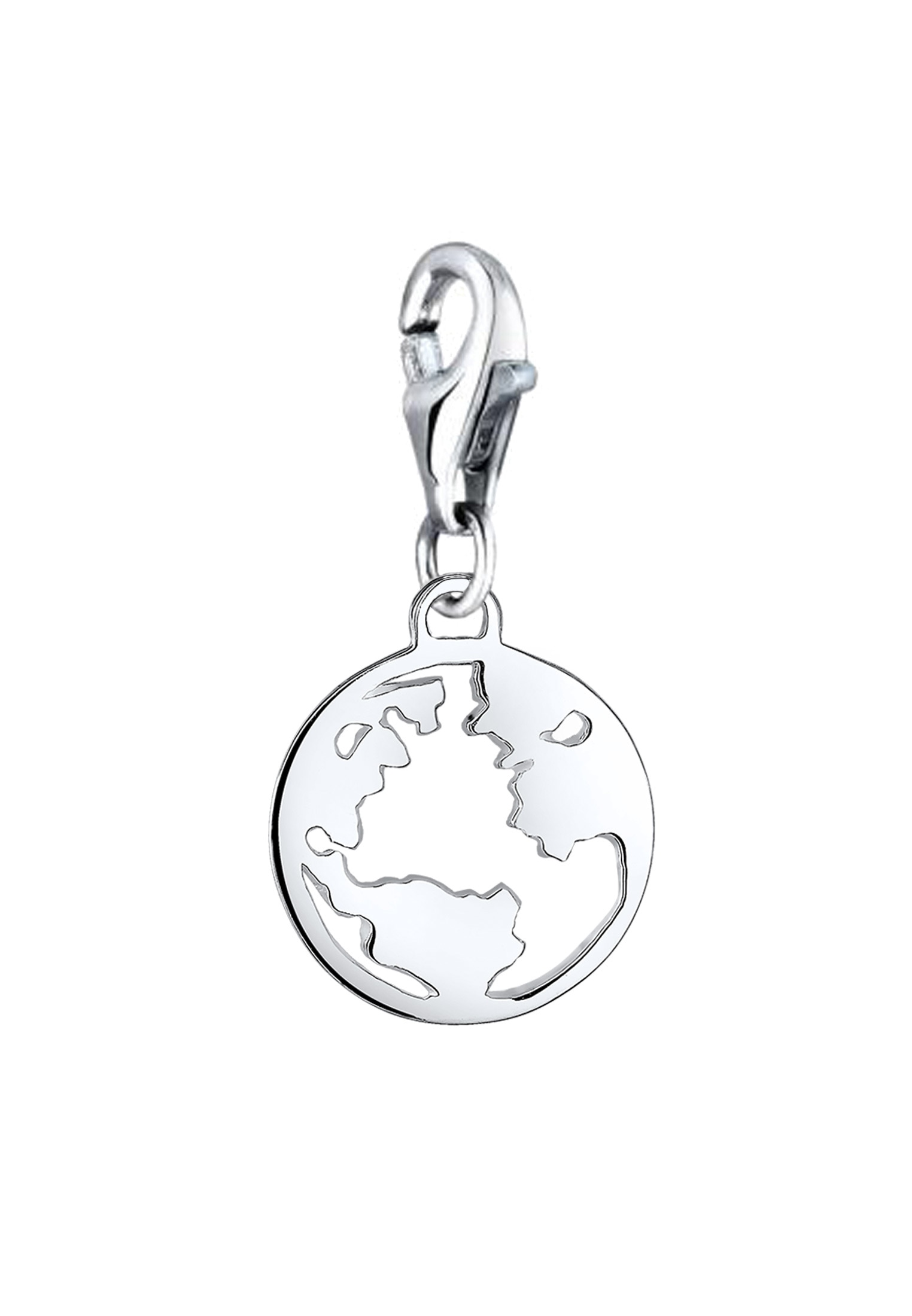 Nenalina Charm-Einhänger »Anhänger Welt Weltkugel Cut-Out 925er Silber«