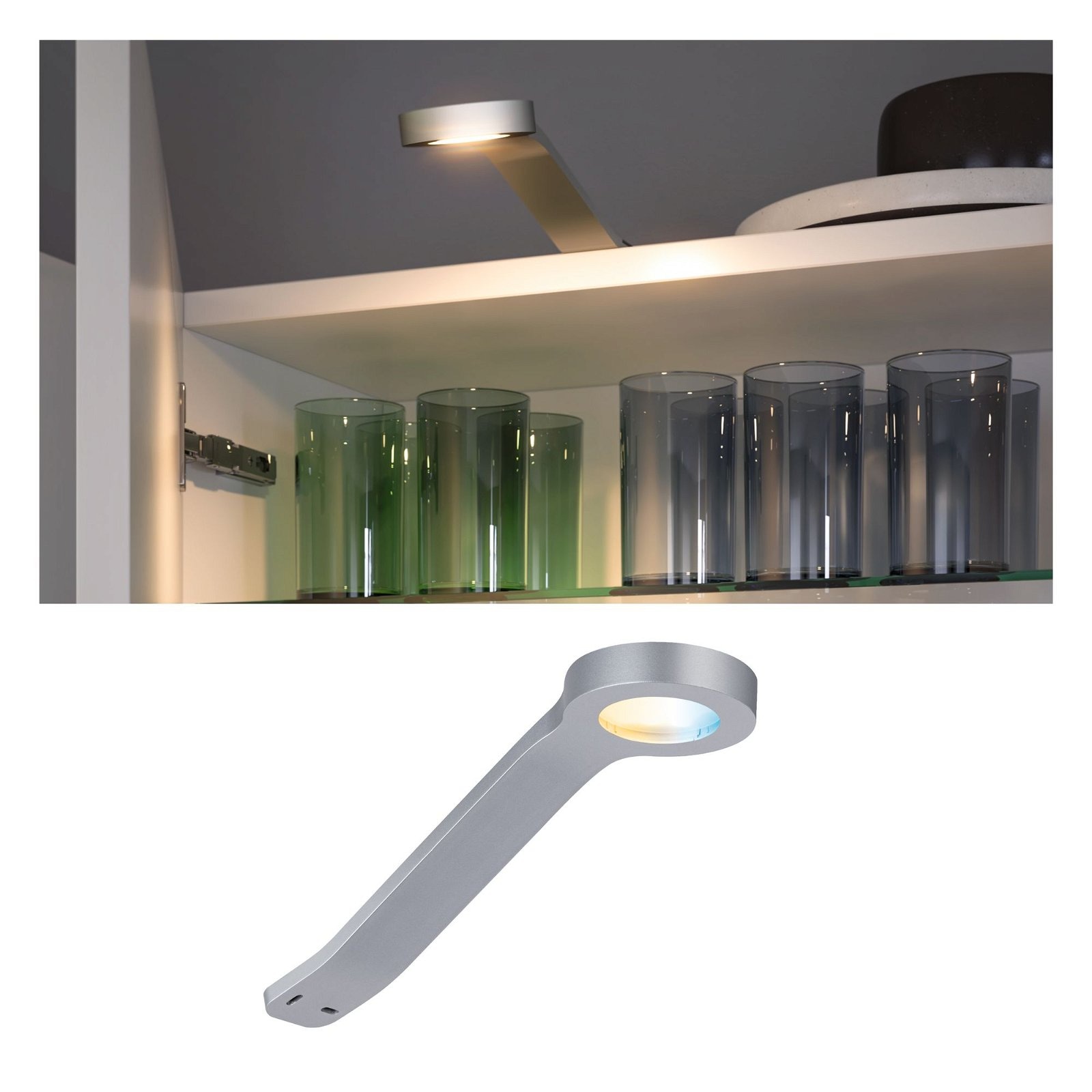 Paulmann Unterschrankleuchte »Clever Connect Spot Mike 2W 2700-6500K 12V Chrom matt/Kunststoff«, 1 flammig, tunable White