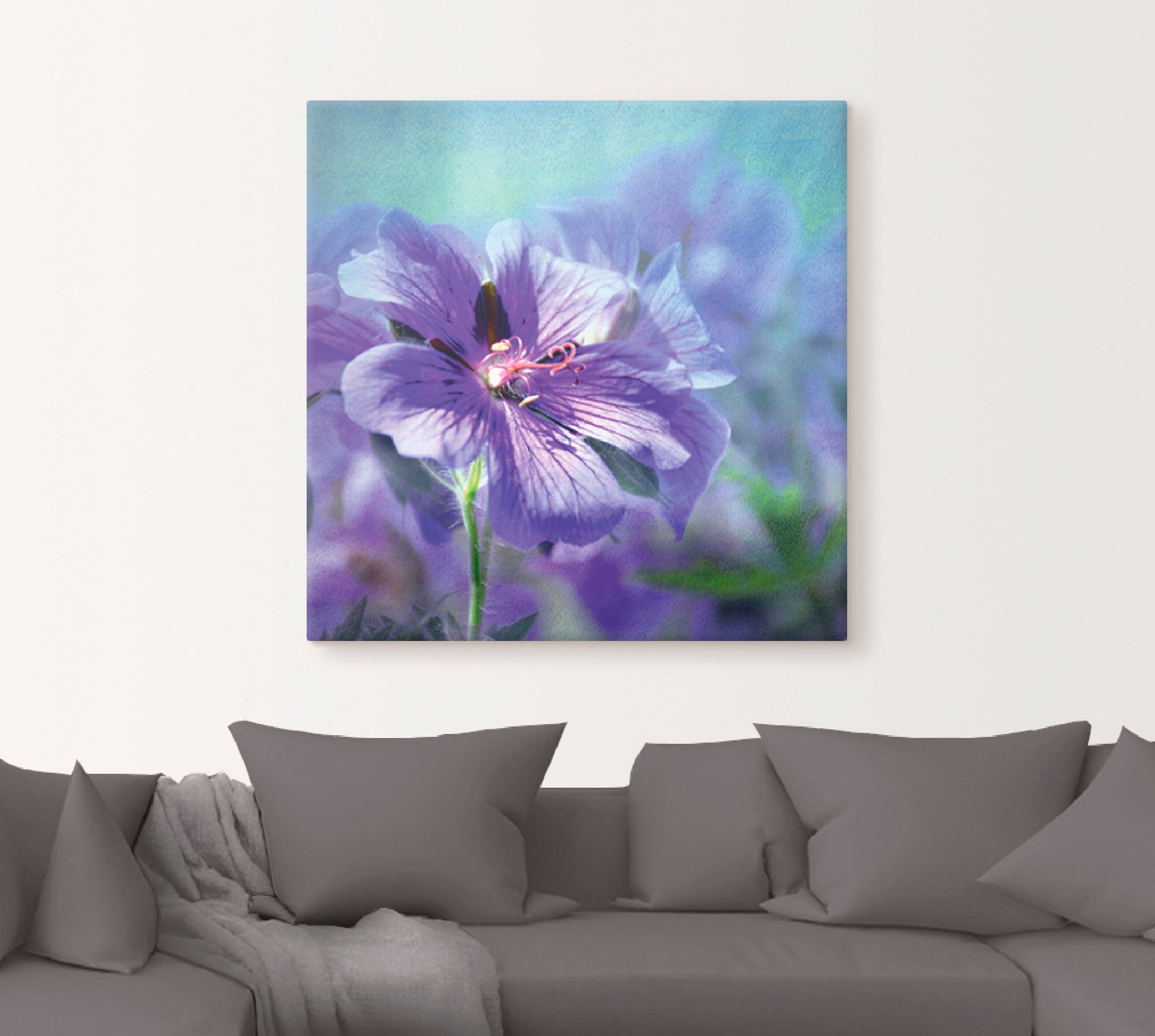 Artland Wandbild »Blaue Blume«, Blumen, (1 St.), als Alubild, Leinwandbild, Wandaufkleber oder Poster in versch. Größen