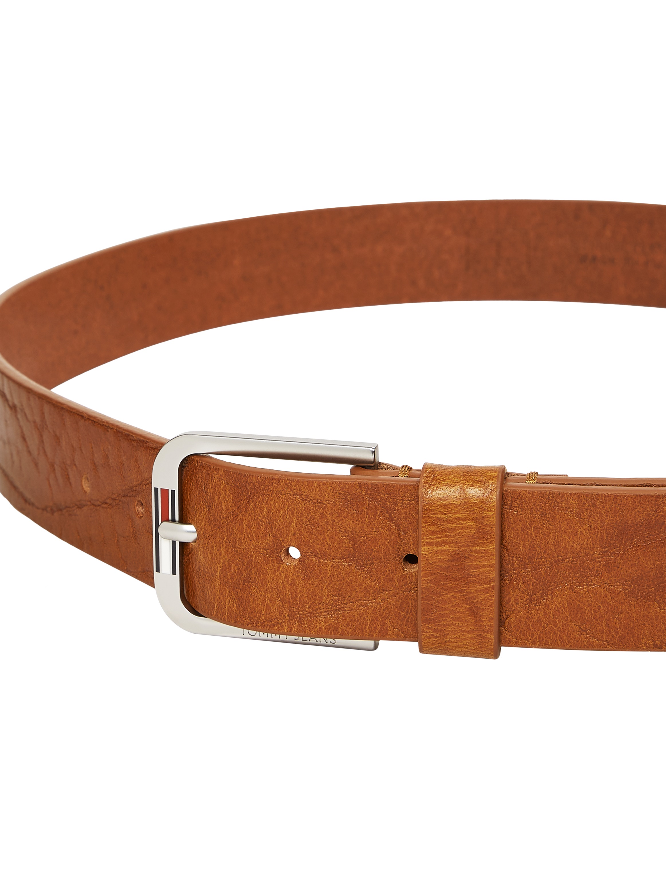 Tommy Jeans Ledergürtel »TJM AUSTIN TEXTURE 3.5«, Label auf der Schließe, genarbtes Leder