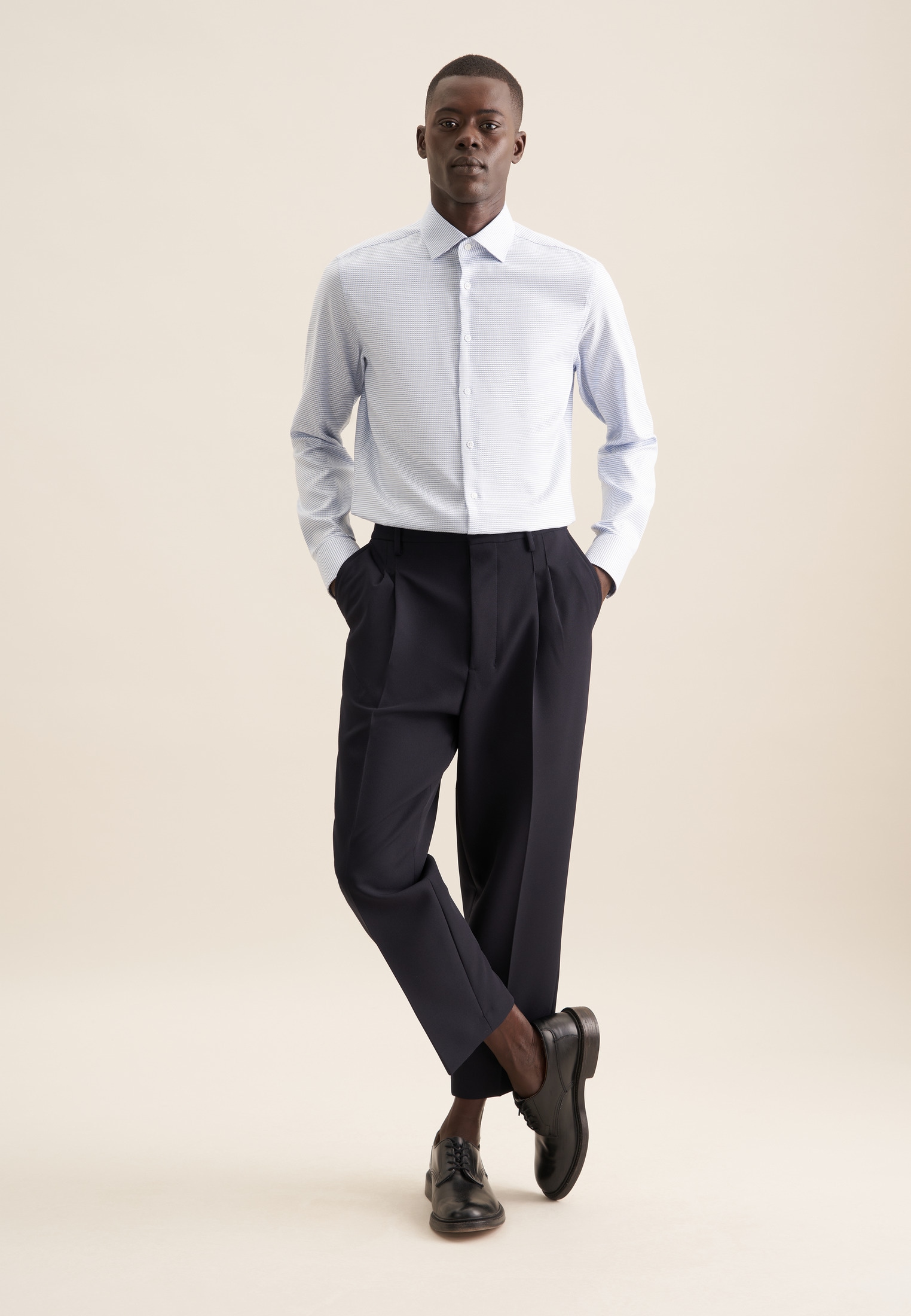 seidensticker Businesshemd »Slim« Slim 1/1 Kentkragen Struktur