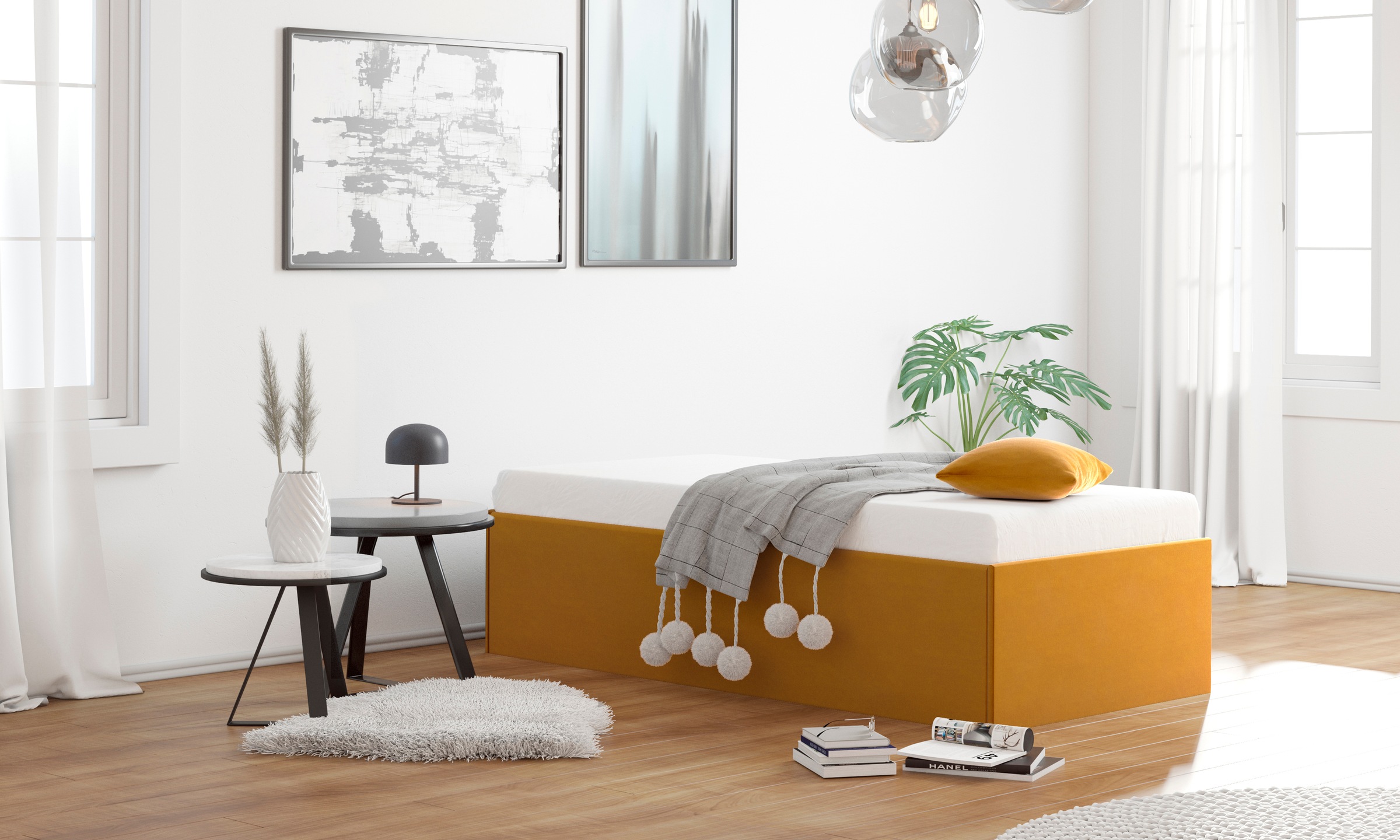 Westfalia Schlafkomfort Polsterbett "Amrum" in Samtvelours ohne Kopfteil, m günstig online kaufen