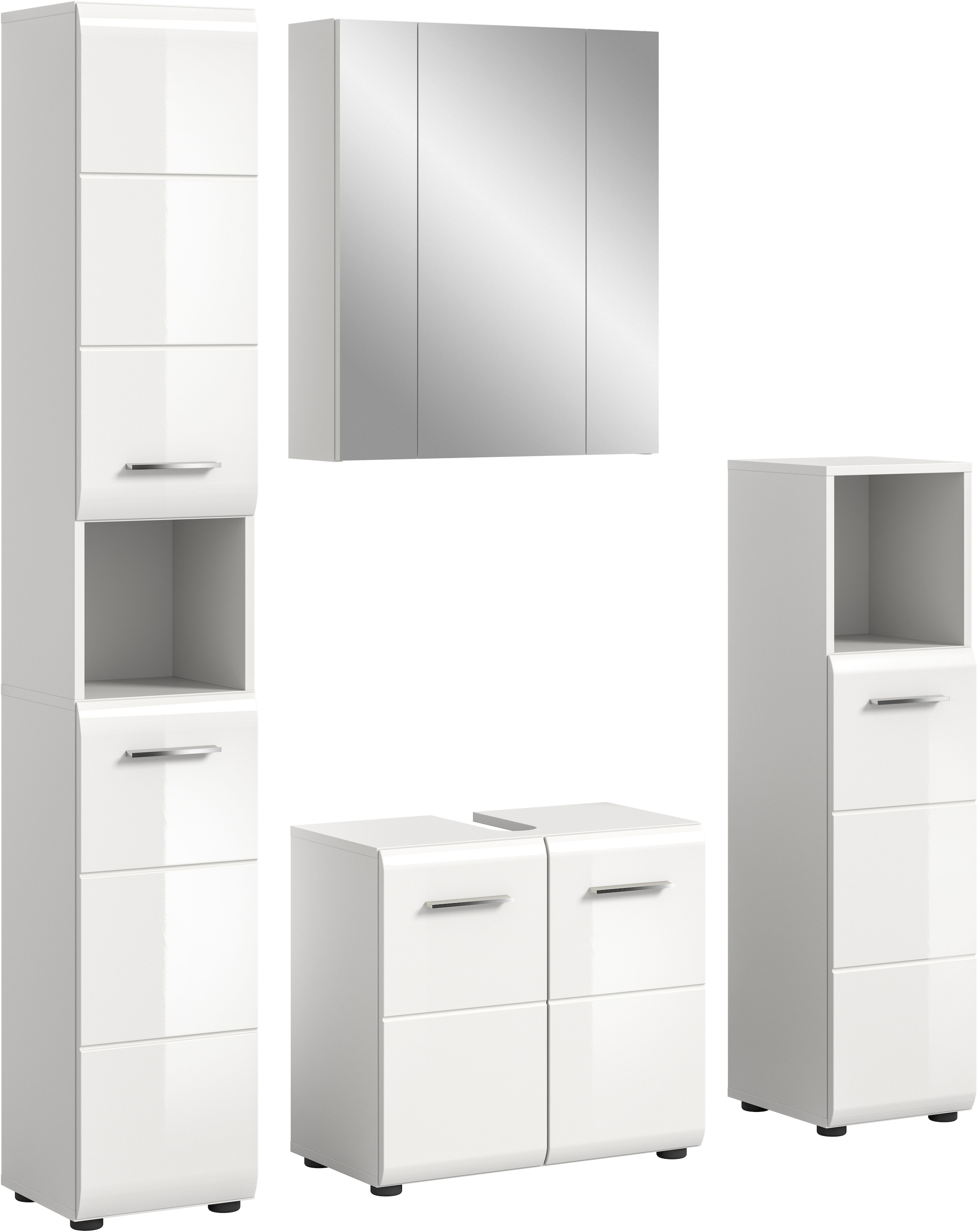 INOSIGN Badezimmer-Set Set, 4 Stk. tlg. Florenz, Badkombination 4-tlg., Wei günstig online kaufen