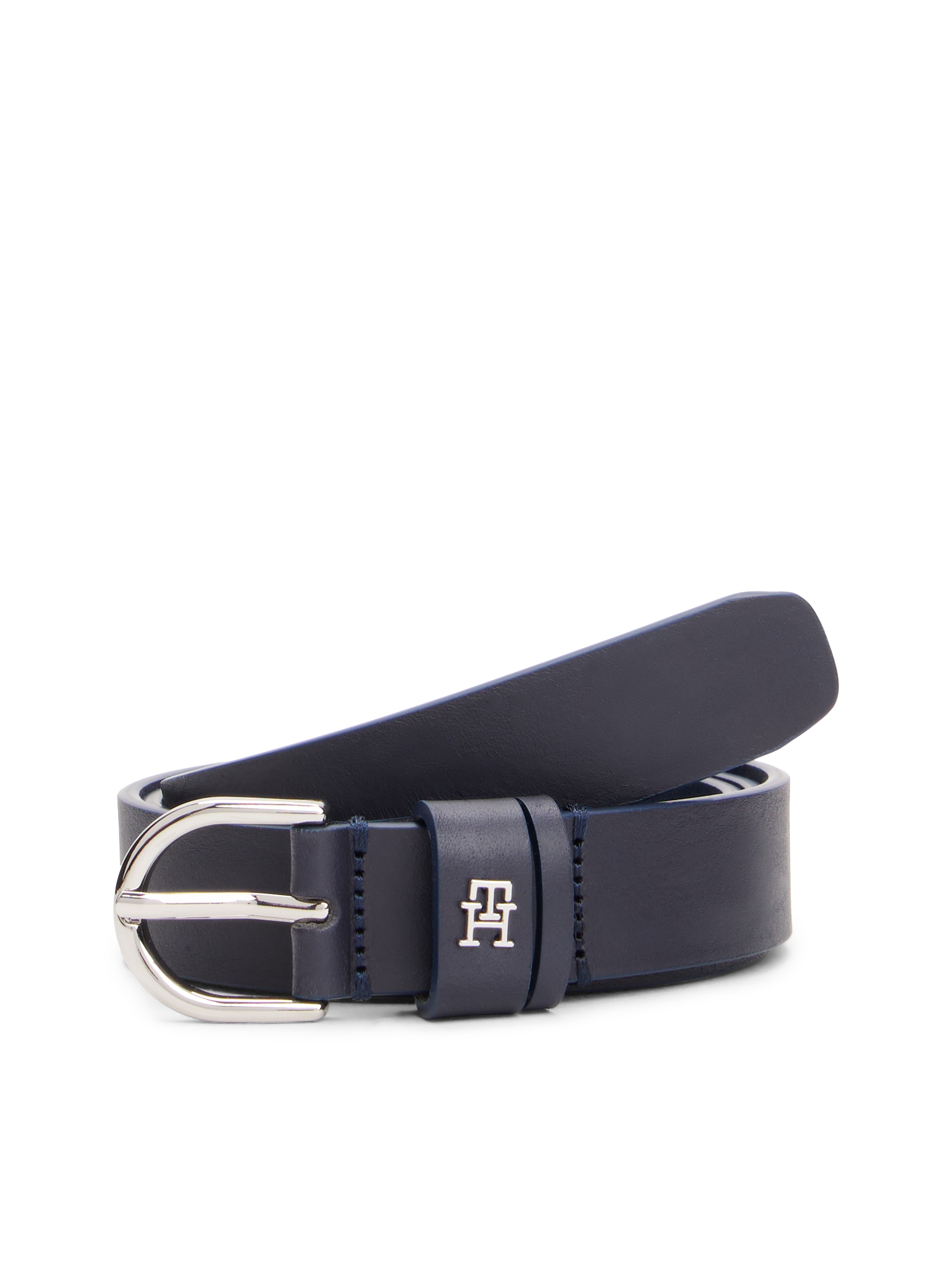 Tommy Hilfiger Ledergürtel »ESSENTIAL EFFORTLESS 2.5 SV«, Einfachdornschließe, Metallemblem