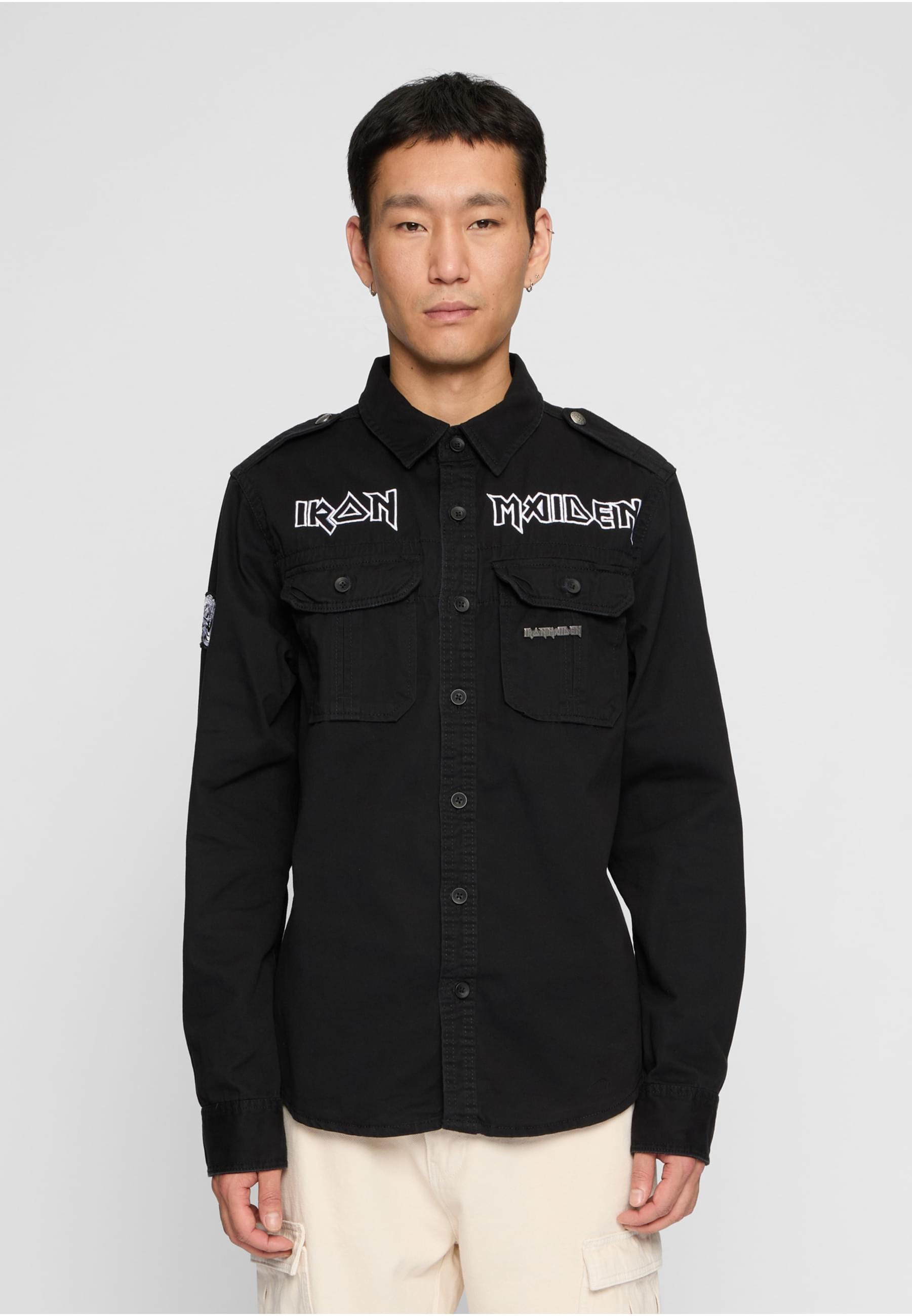 Brandit Langarmhemd »Brandit Iron Maiden Vintage Shirt long sleeve Eddy« 1 Stk.