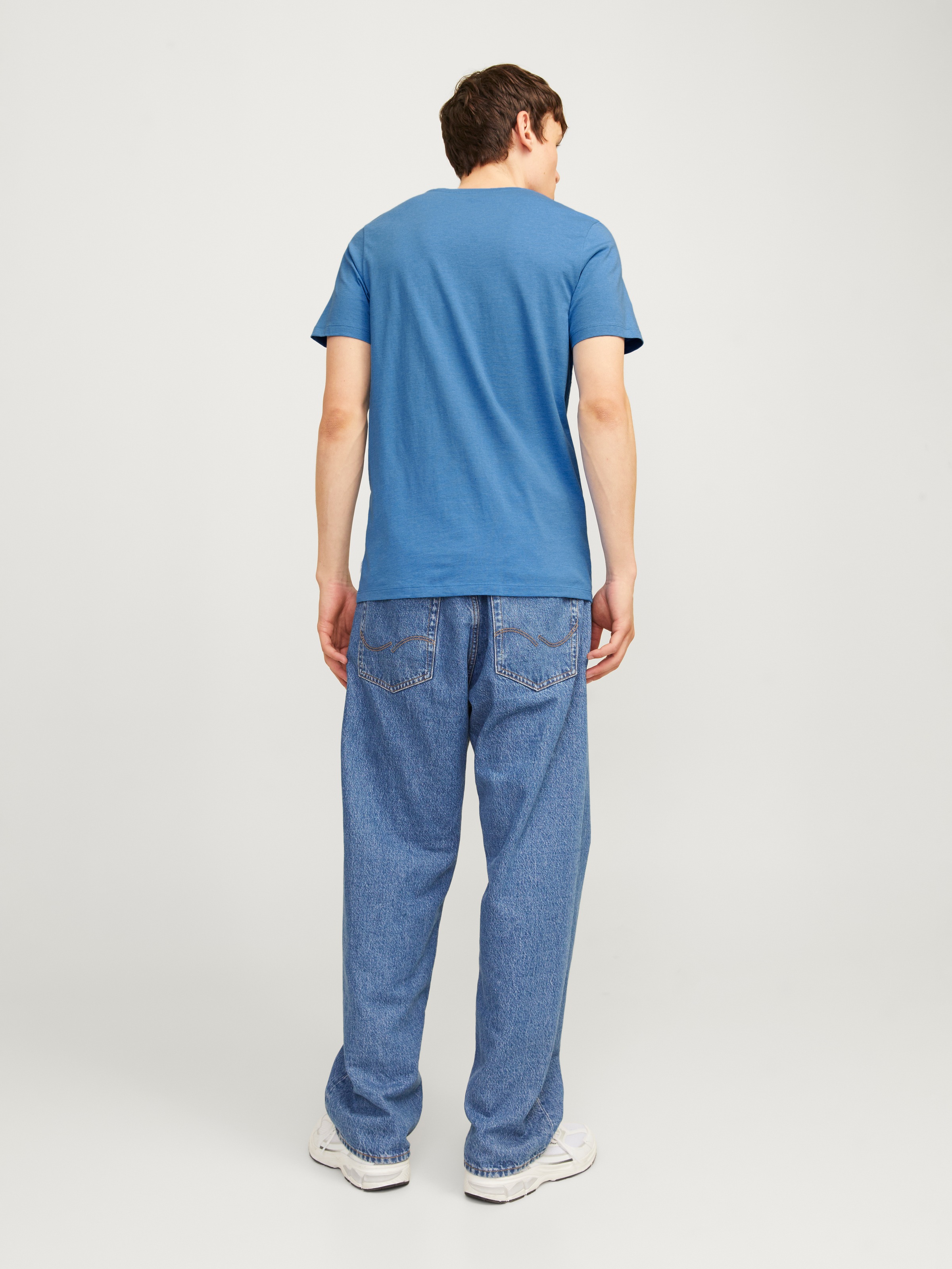 Jack & Jones Rundhalsshirt »JJEORGANIC MELANGE TEE SS O-NECK NOOS«, in Melange Optik