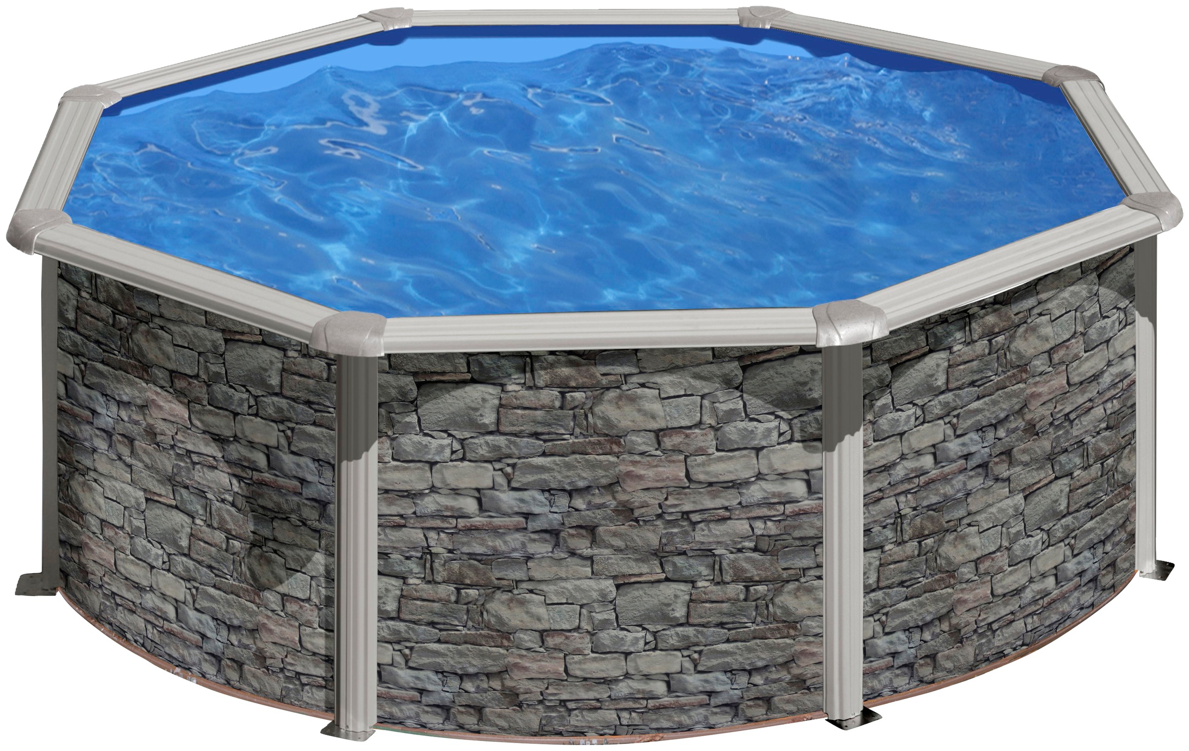 my POOL BWT Rundpool, (Set, 5 tlg.), in moderner Steinoptik, Höhe 132 cm, verschiedene Größen