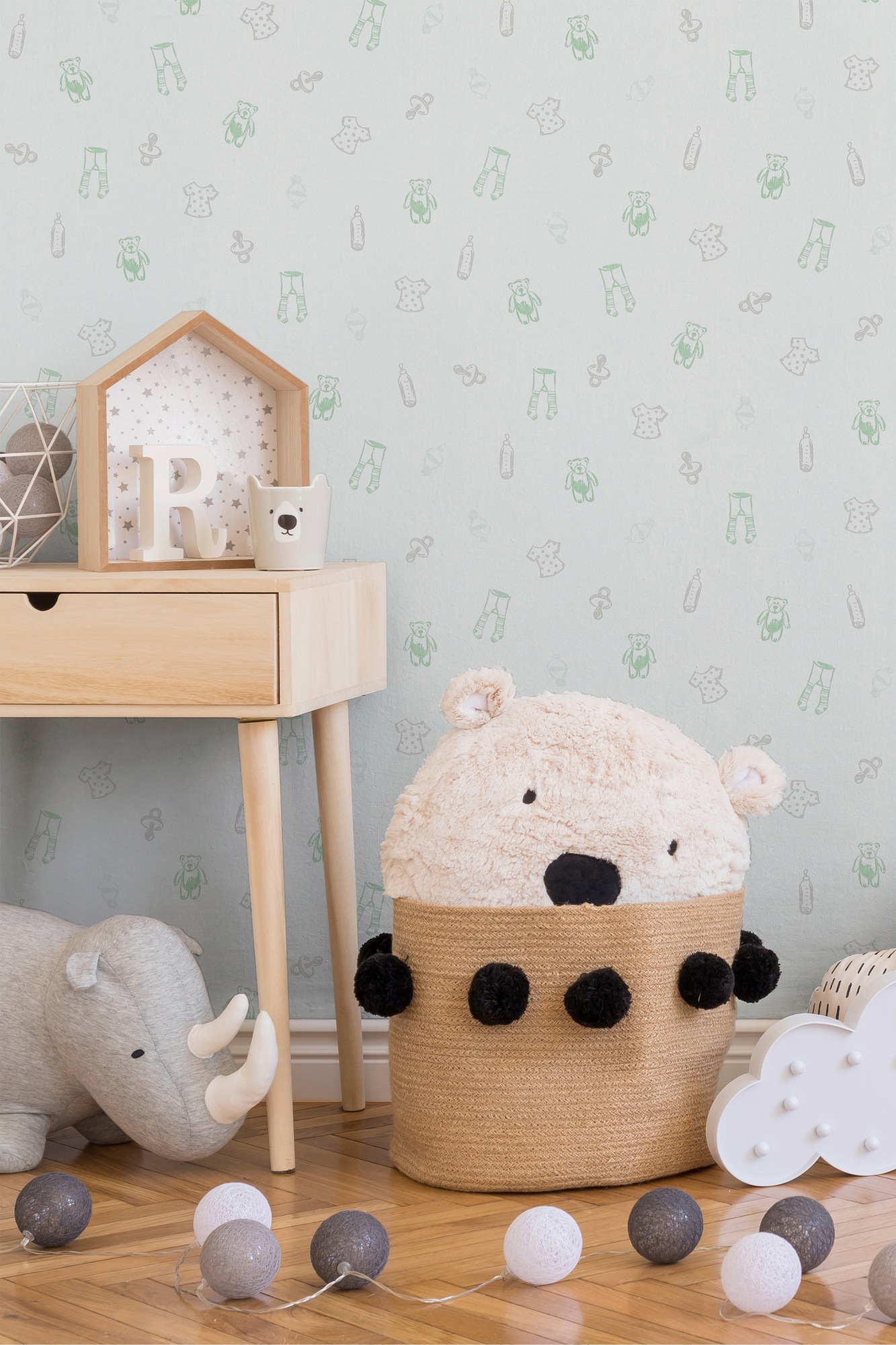 living walls Vliestapete »Little Stars«, Strukturmuster-gemustert-Motiv, Tapete Kinder Metallic Tapeten Kinderzimmer Schlafzimmer Design Optik