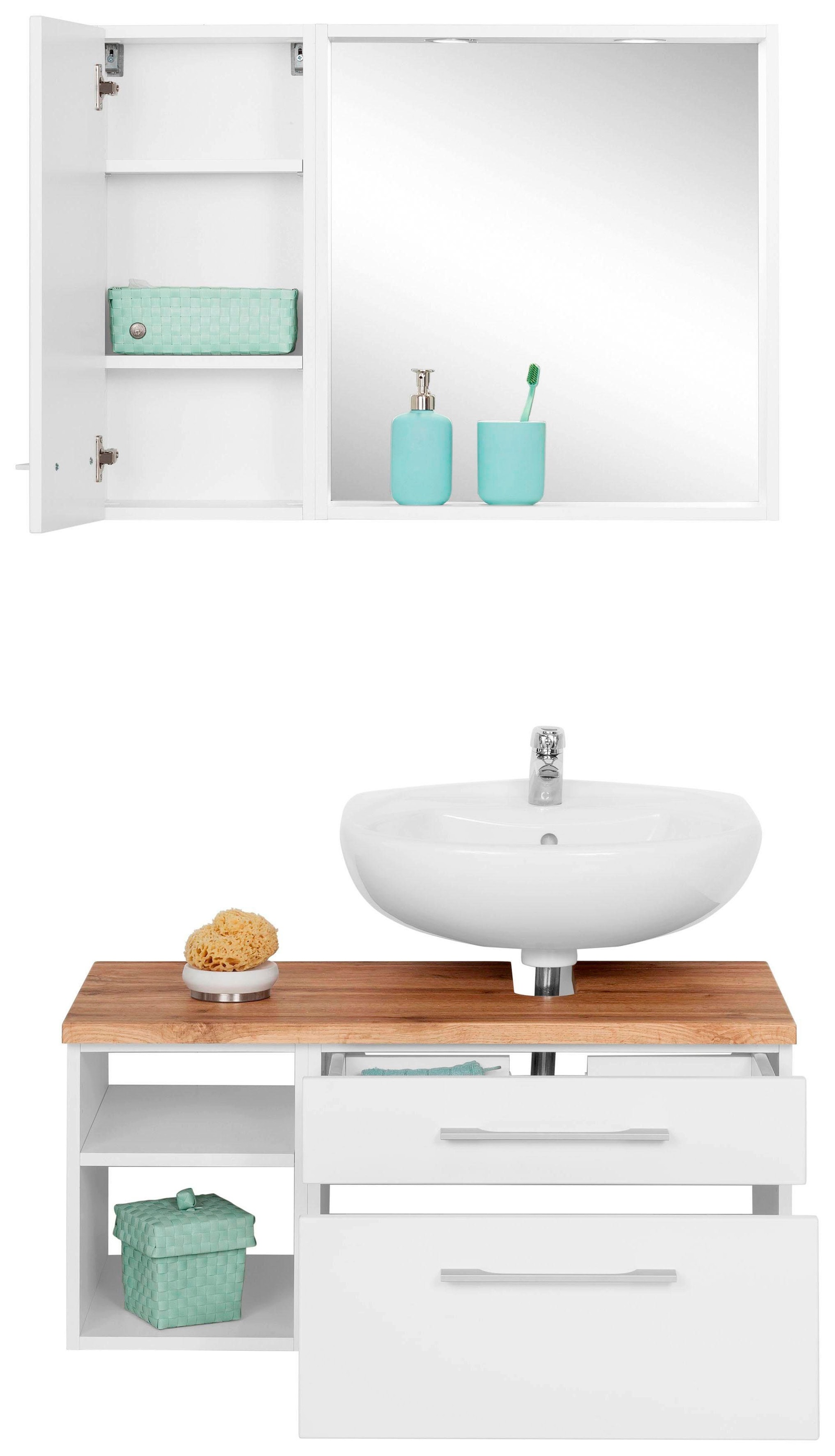 welltime Badmöbel-Set »Davos« 3 Stk. tlg. günstig online kaufen