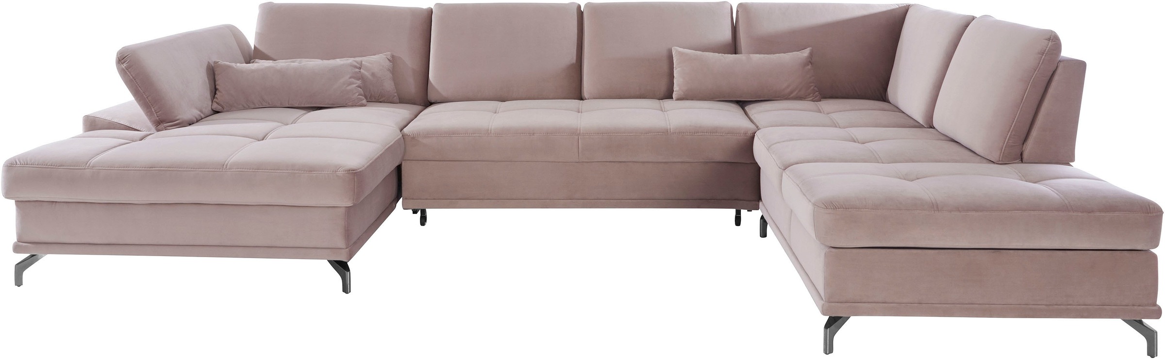 PLACES OF STYLE Wohnlandschaft »Costello U-Form, B: 363 cm mit Sitztiefen-, günstig online kaufen