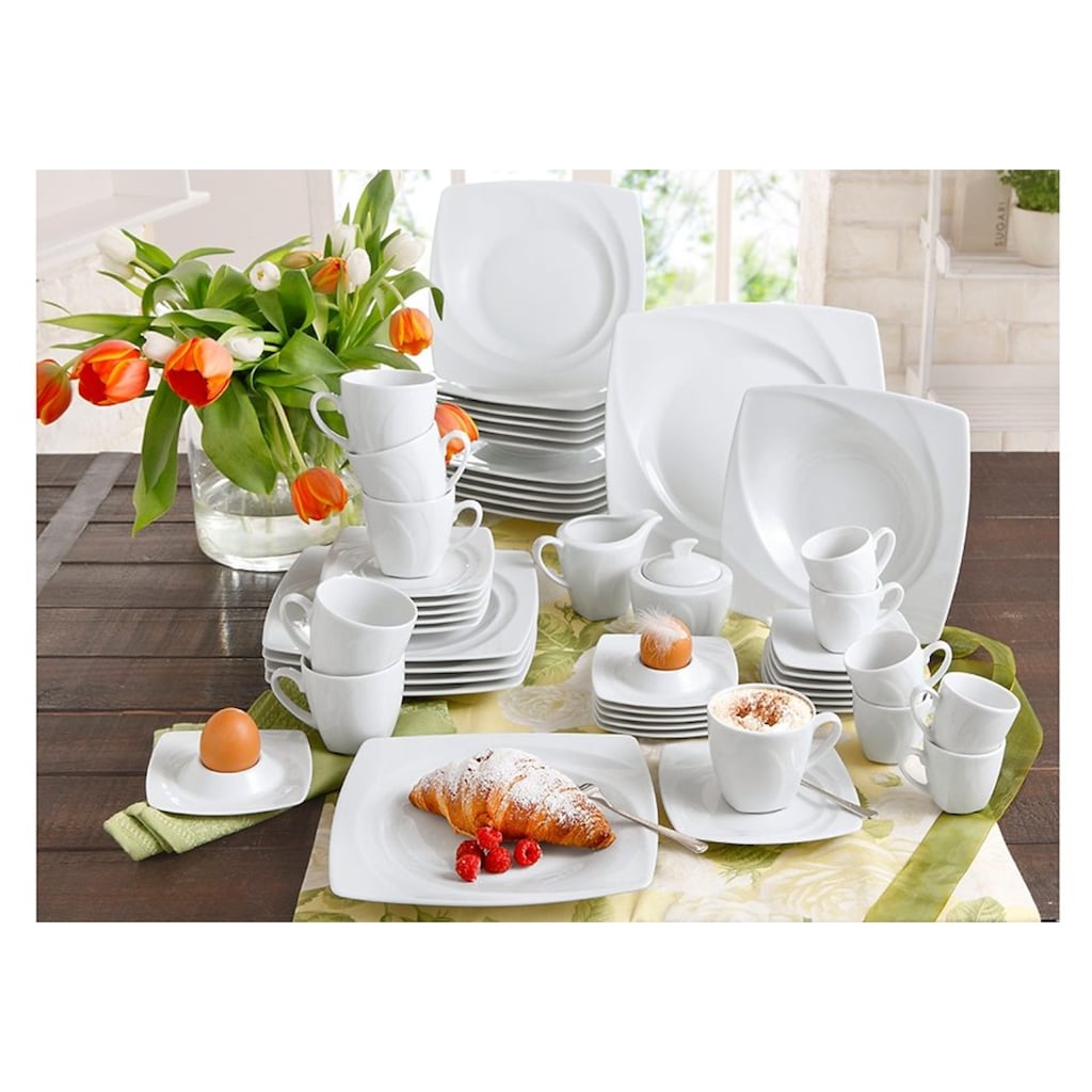 CreaTable Kaffeeservice »Geschirr-Set Celebration«, (Set, 18 tlg., Kaffeegeschirr für 6 Personen)