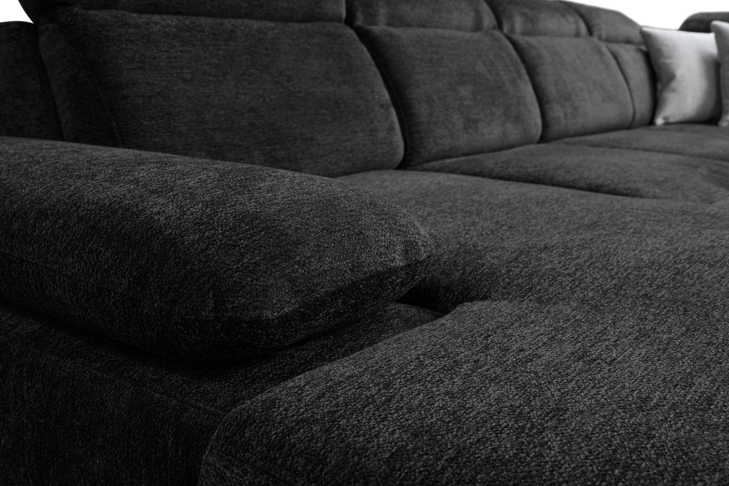 WERK2 Wohnlandschaft »Cordoba inkl. Bett, Bettkasten und Kopfteilfunktion, Breite 359cm«