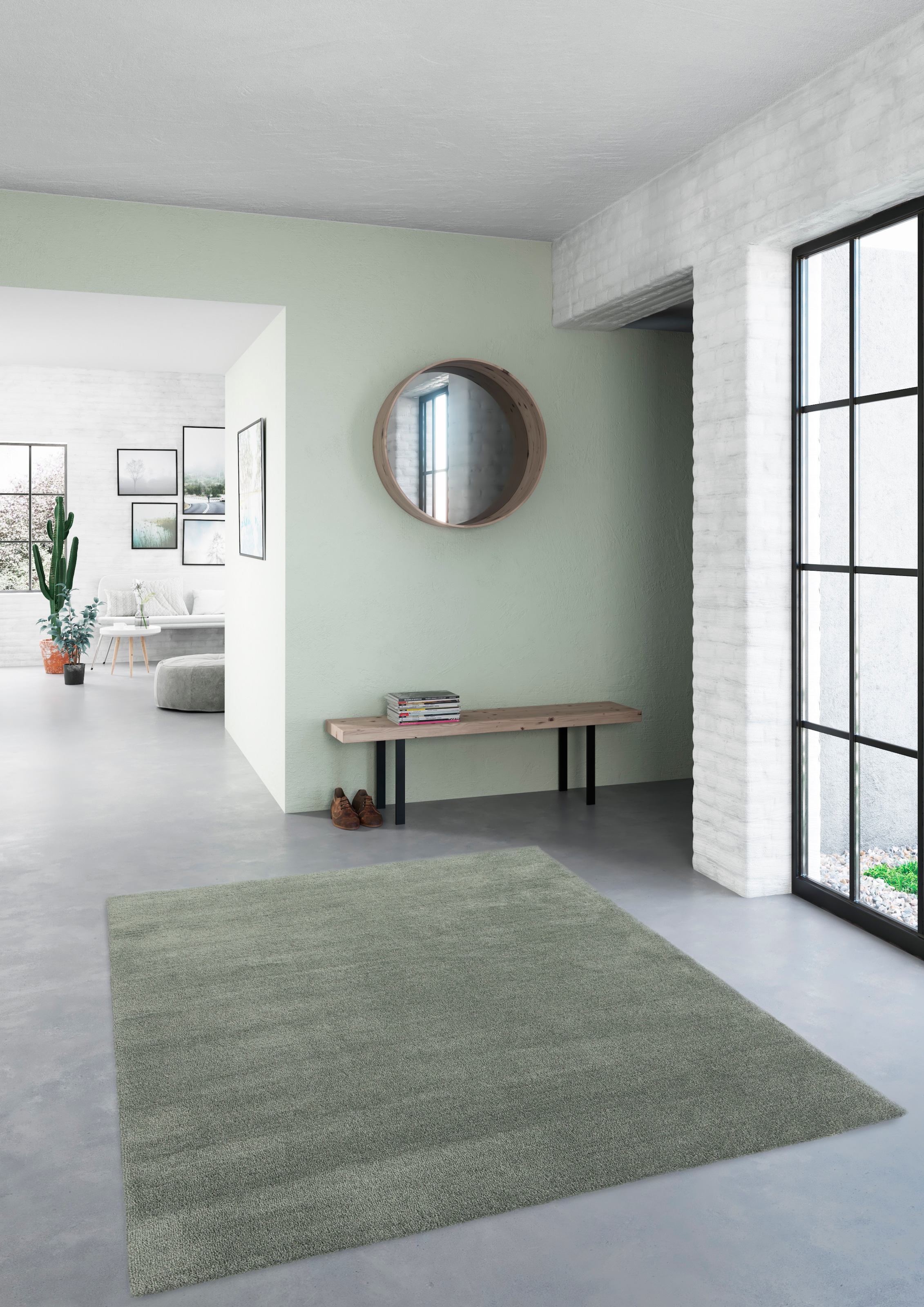 Primaflor-Ideen in Textil Teppich »MELLOW, Made in Belgium« rechteckig 19 mm Höhe Uni Farben, weicher Flor, waschbar