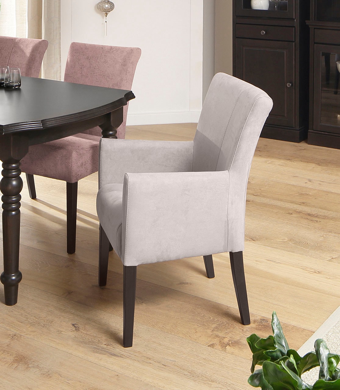 Home affaire Esszimmerstuhl »Queen« (Set) 2 Stk. Luxus-Microfaser mit Druck günstig online kaufen