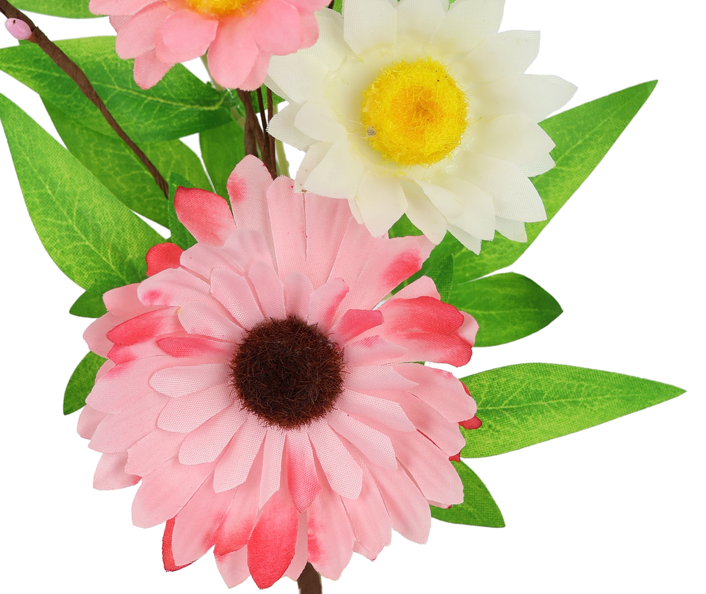 I.GE.A. Kunstzweig »Dekozweig Gerbera Margeriten«, 3er Set Zweig Einzelblumen Kunstblumen Blumen Dekozweige
