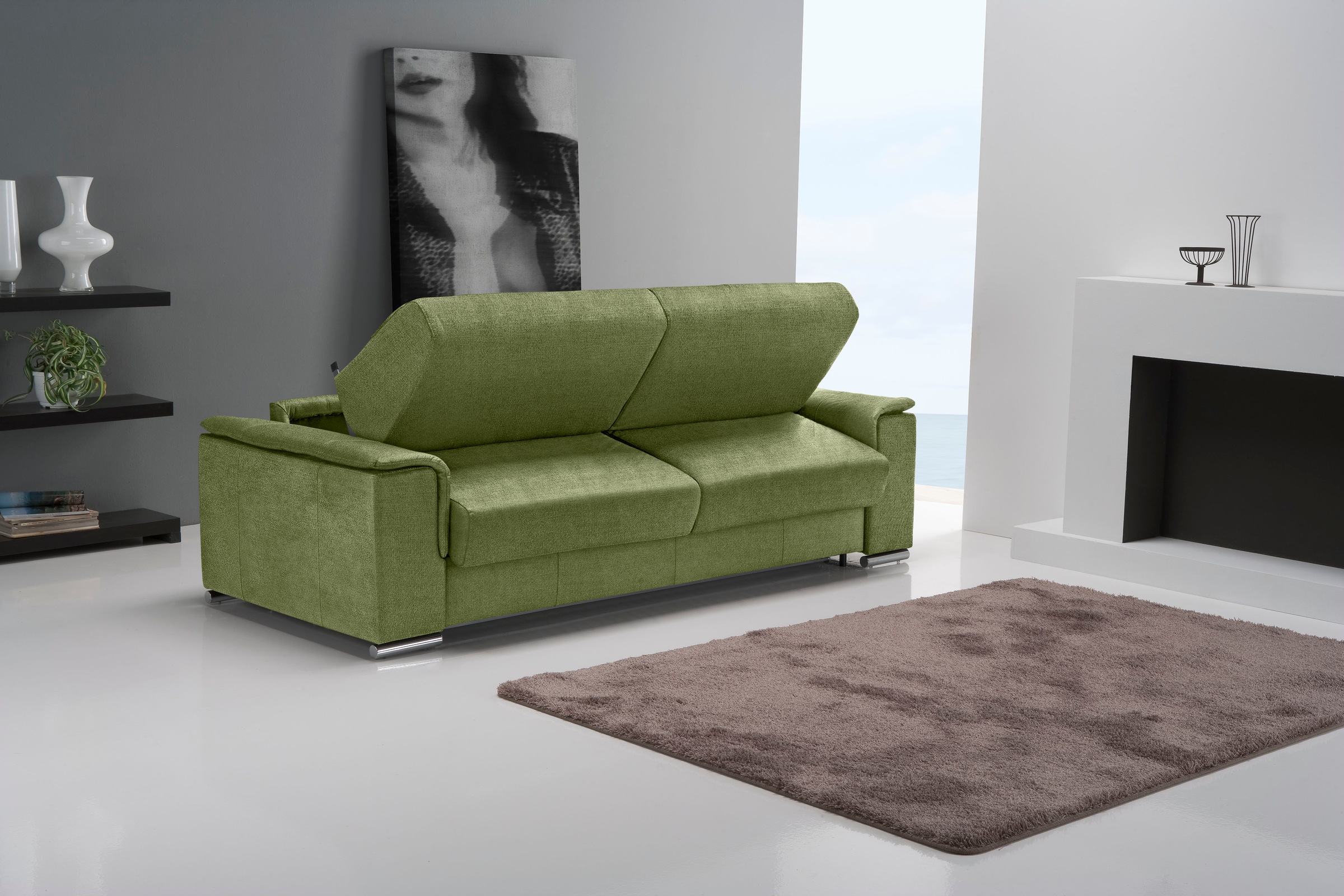 Egoitaliano Schlafsofa »Cecilia, modern & elegant, erstklassiger Sitzkomfort, Dauerschläfer«, inkl. Matratze und hochwertigem Metallbettrahmen, toller Schlafkomfort