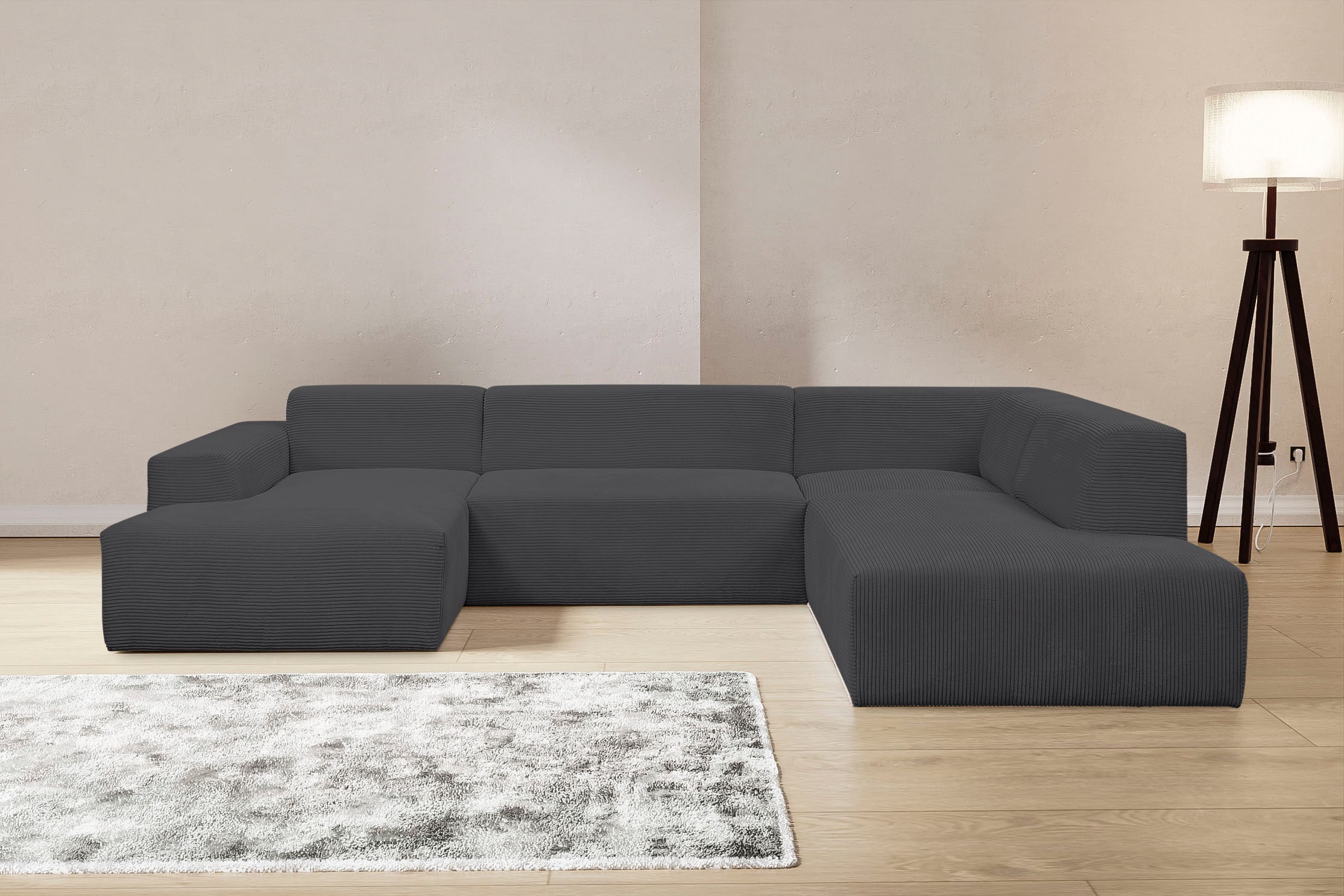 INOSIGN Wohnlandschaft "Zeus U-Form", Curvy Trend Wohnlandschaft mit urbane günstig online kaufen