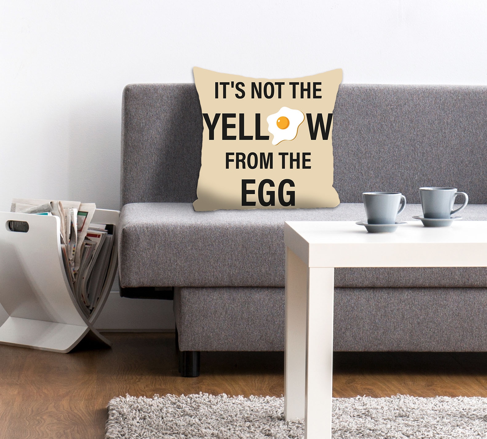 queence Dekokissen »IT'S NOT THE YELLOW FROM THE EGG 2.0«, Kissenhülle ohne günstig online kaufen