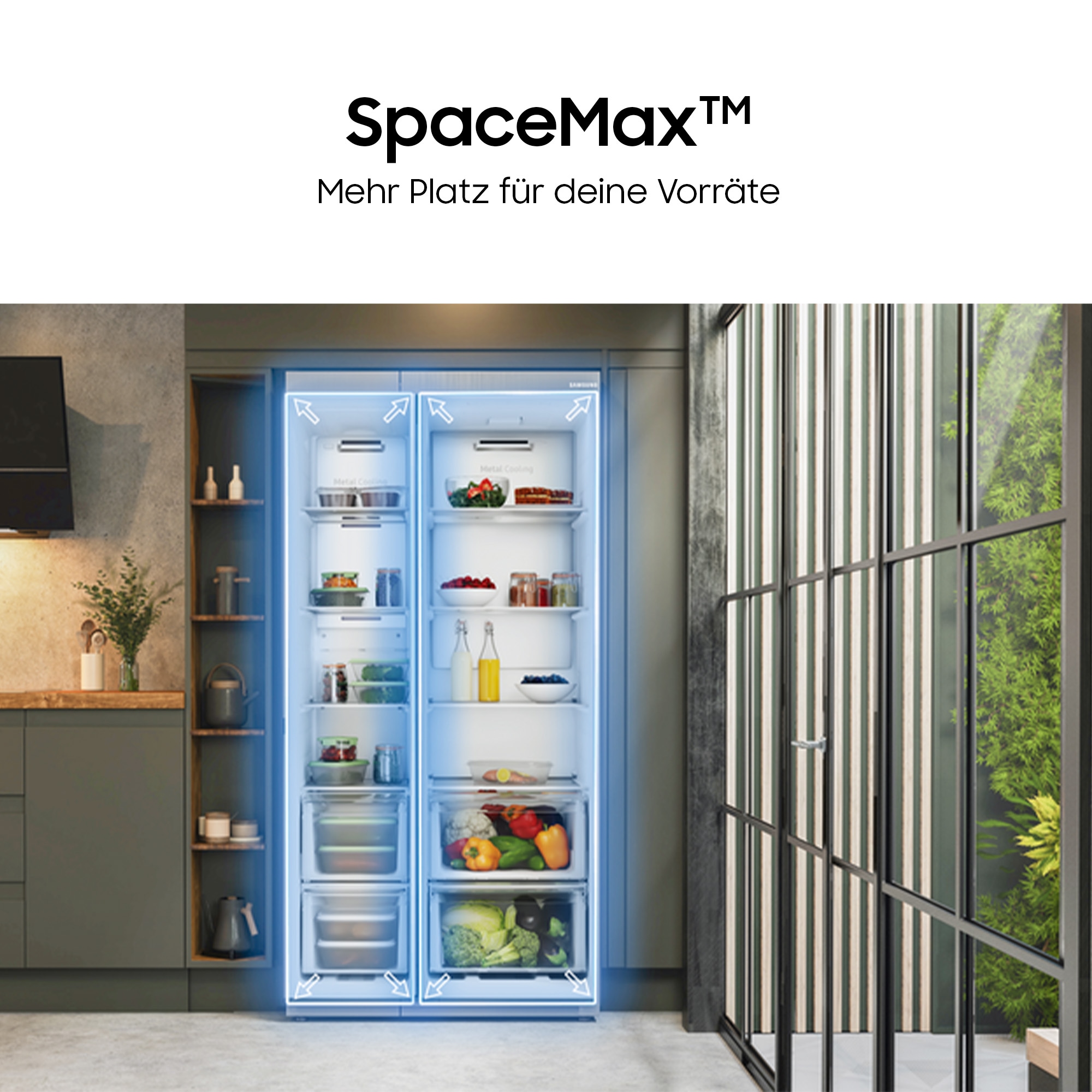 Samsung RS4000 »RS57DG410EM9« 178 cm hoch 91,2 cm breit mit Wasserspender, No Frost+, AI Energy Mode, SpaceMax