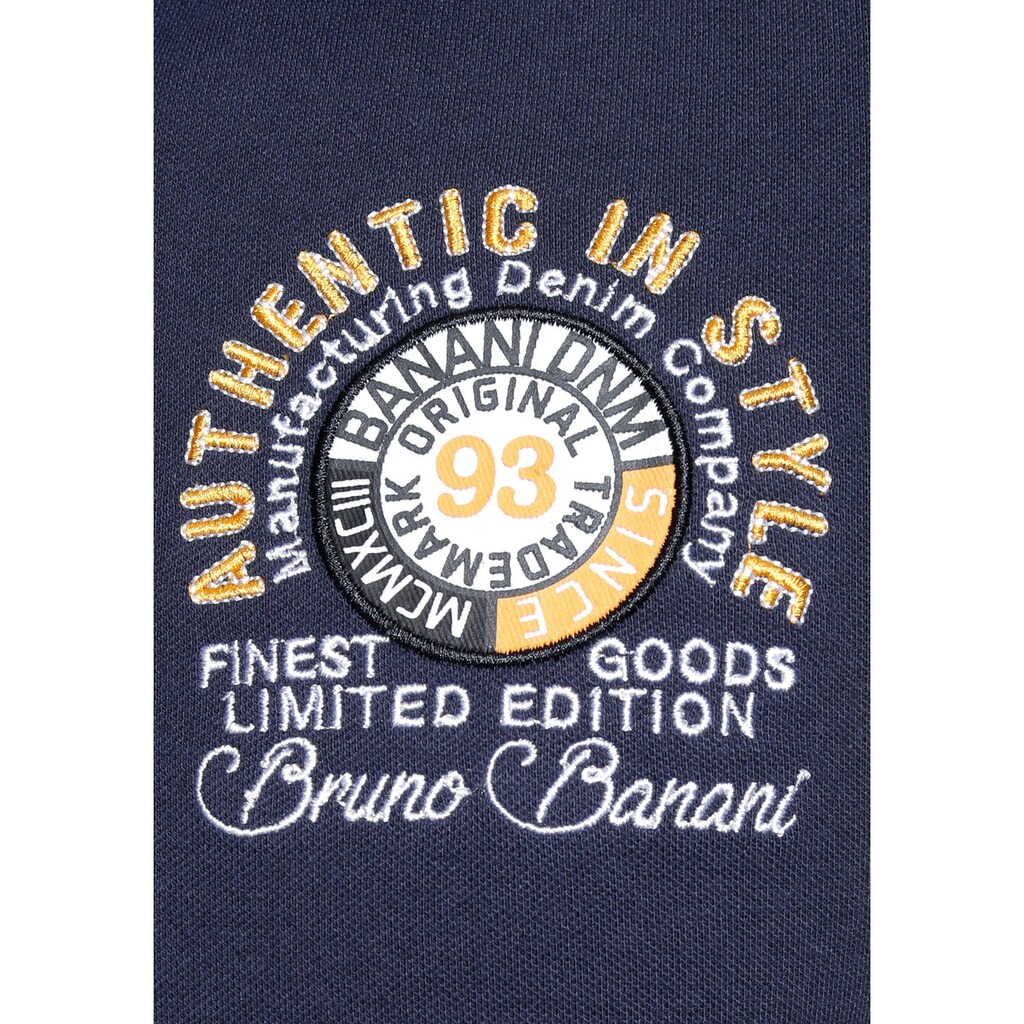 Bruno Banani Poloshirt, mit Markenstickerei im Kragen