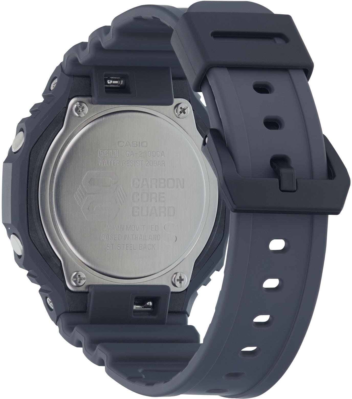 CASIO G-SHOCK Chronograph »GA-2100CA-8AER«, Quarzuhr, Armbanduhr, Herrenuhr, digital, bis 20 bar wasserdicht