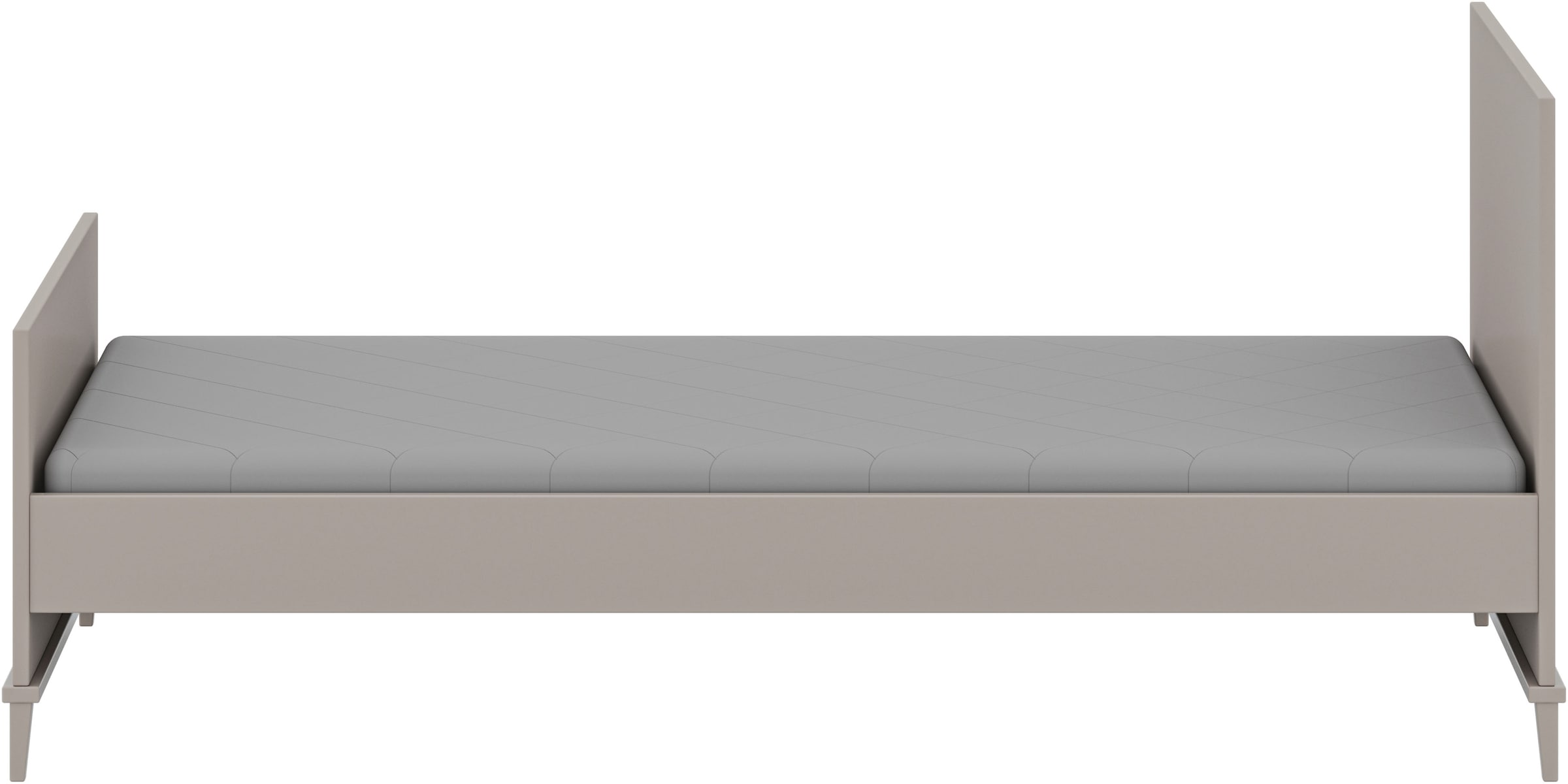 YUNY by PAIDI Kinderbett »BROTHER STU 90x200cm Jugendliege in Taupe«, (B/H/T ca. 207x96x91cm, Taupe), zeitloses und langlebiges Einzelbett, geprüfte Qualität