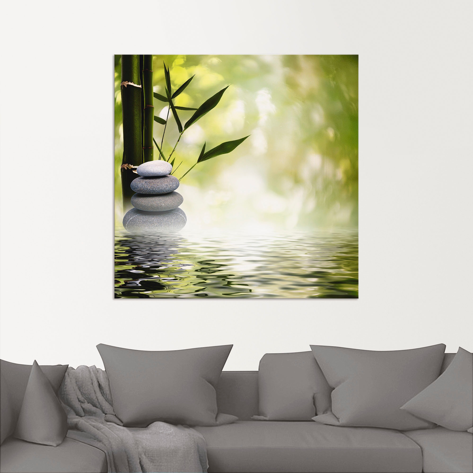 Artland Wandbild »Asiatische Spa Steine«, Spa, (1 St.), als Alubild, Outdoorbild, Leinwandbild, Poster, Wandaufkleber