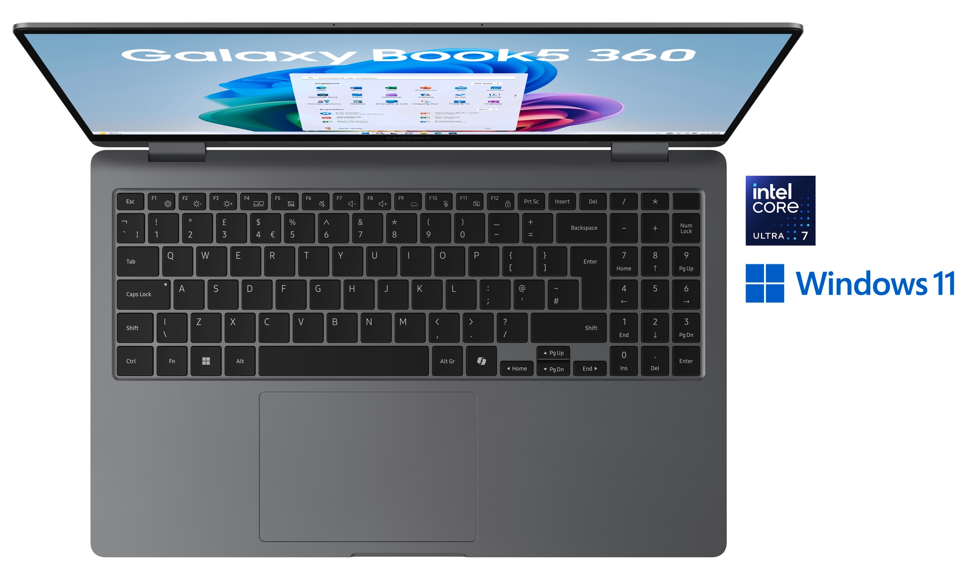 Samsung Notebook »Book5 360 15,6'' (NP750Q) Ultra7 16 GB + 512 GB«, 39,6 cm, / 15,6 Zoll, Intel, Core Ultra 7, ARC, 512 GB SSD
