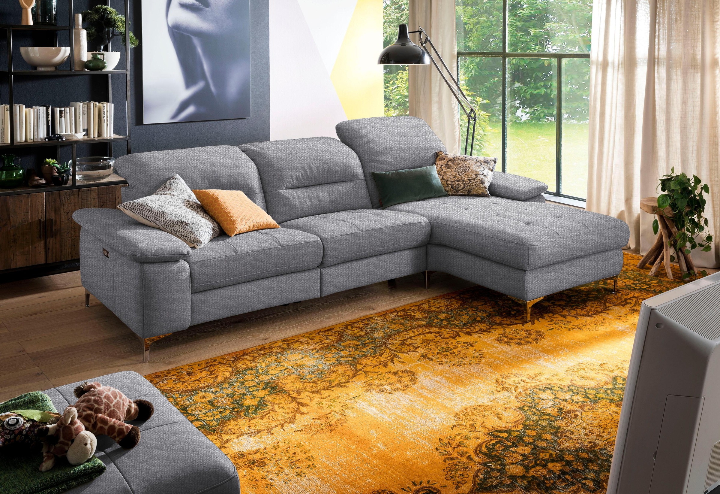 Home affaire Ecksofa »Basel L-Form« mit vollmotorischer Relaxfunktion und m günstig online kaufen