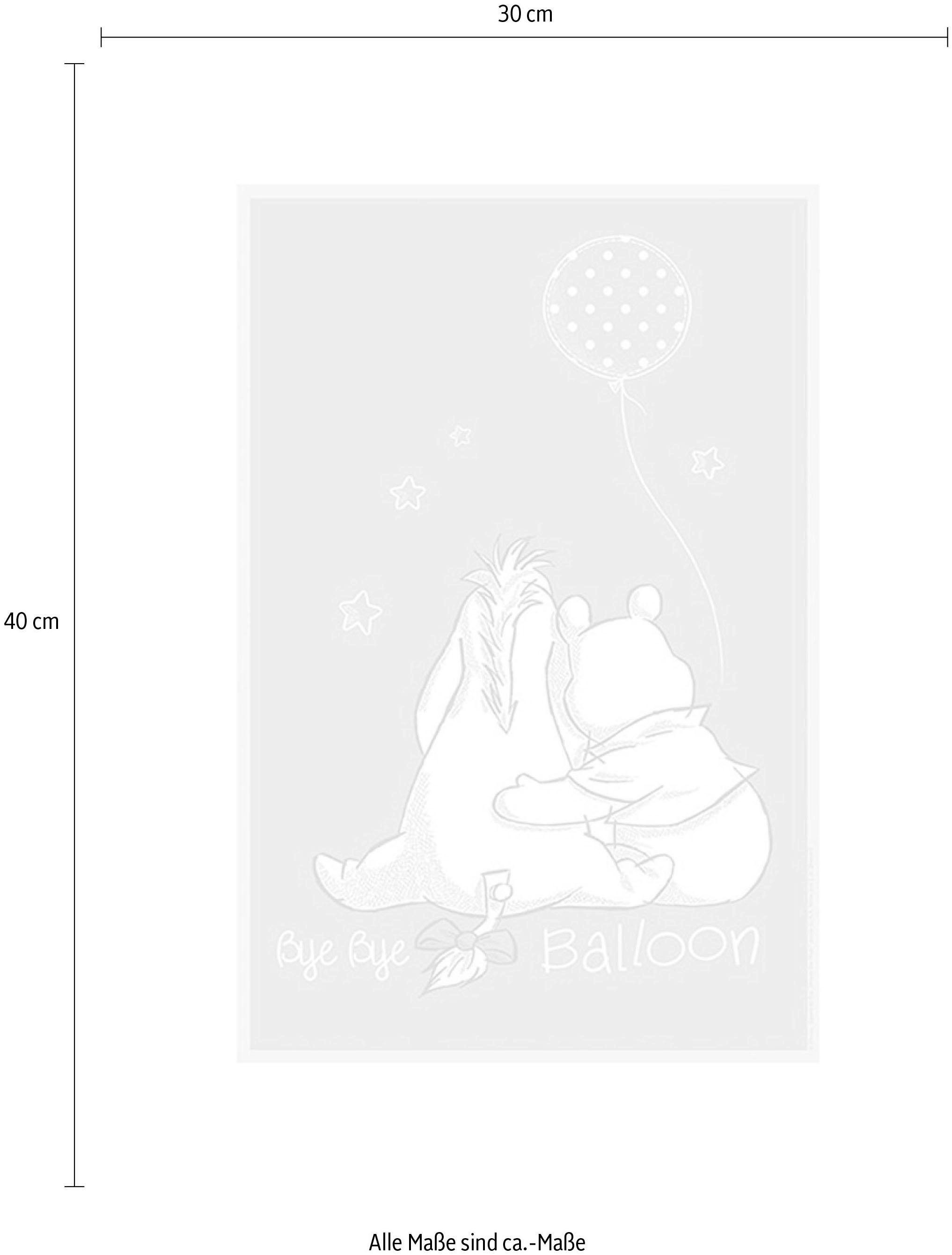 Komar Bild »Winnie the Pooh Bye Bye Balloon«, Disney, (1 St.), Wandbild zur Dekoration im Kinderzimmer - ohne Rahmen