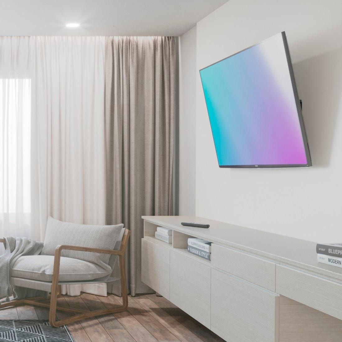 Hama TV-Wandhalterung »TV Wandhalter neigbar, 94 - 191 cm (37" - 75"), 43", 50", 55", 65"«, bis 191 cm Zoll