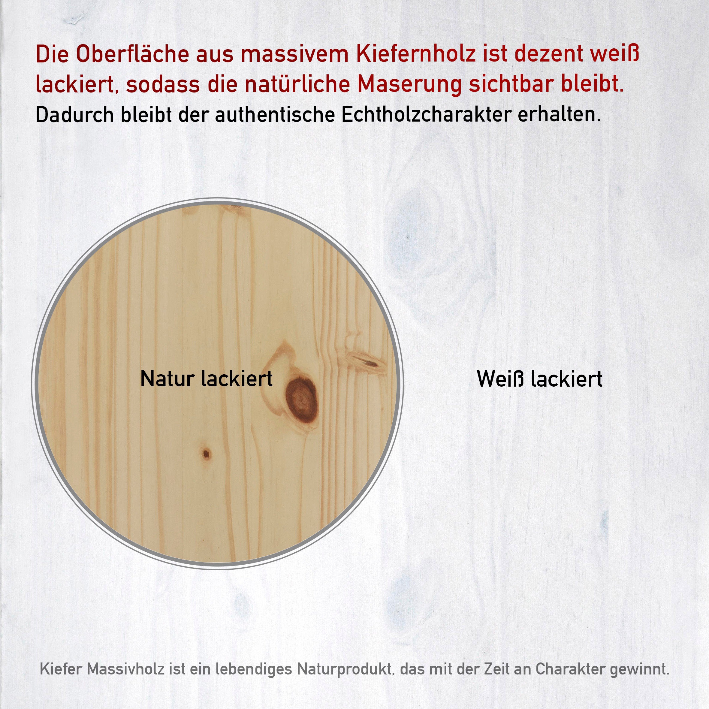 Inter Link Wickelkommode »Pinora, Kiefer Massivholz Weiss, 3 Schubladen, 85 x 82 x 108 cm« Mit Wickelaufsatz, inkl. 2 Regale, moderner Skandi Look 85 cm