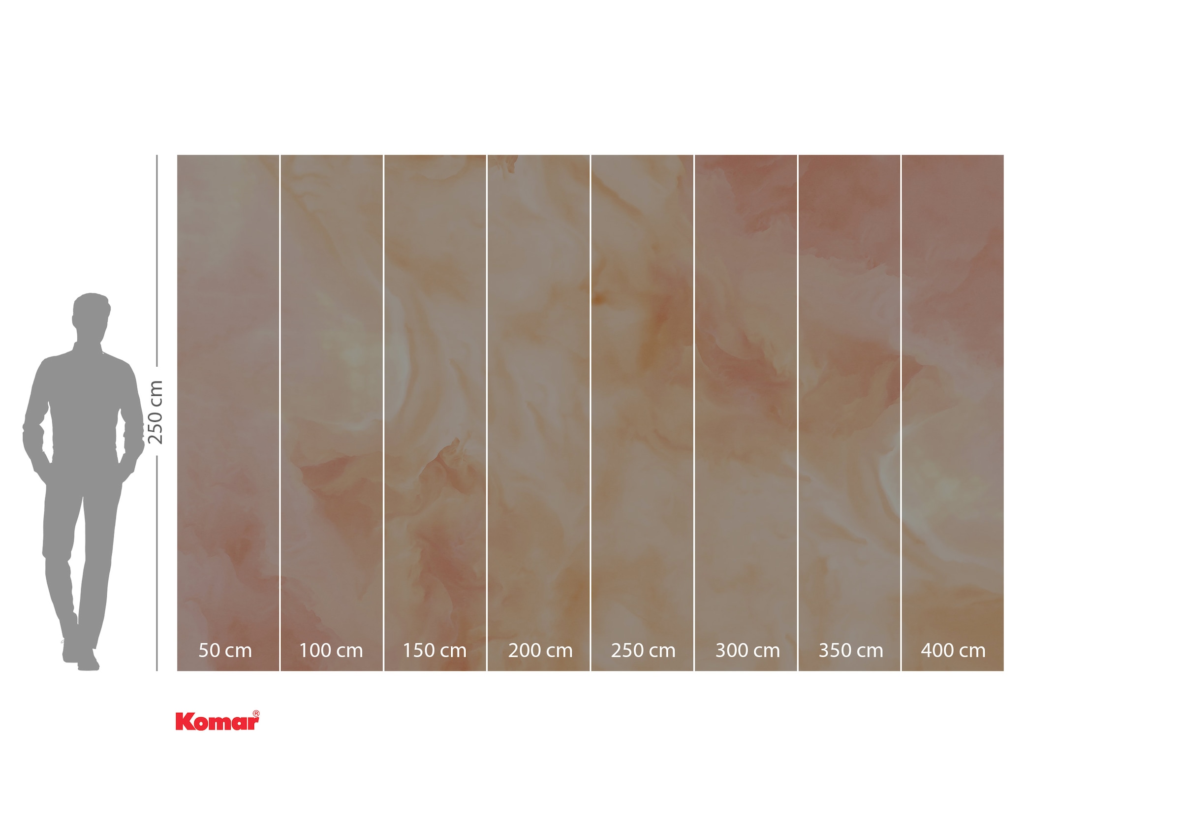 Komar Fototapete »Komar Vlies Fototapete - Candy Peach - Größe 400 x 250 cm«, bedruckt