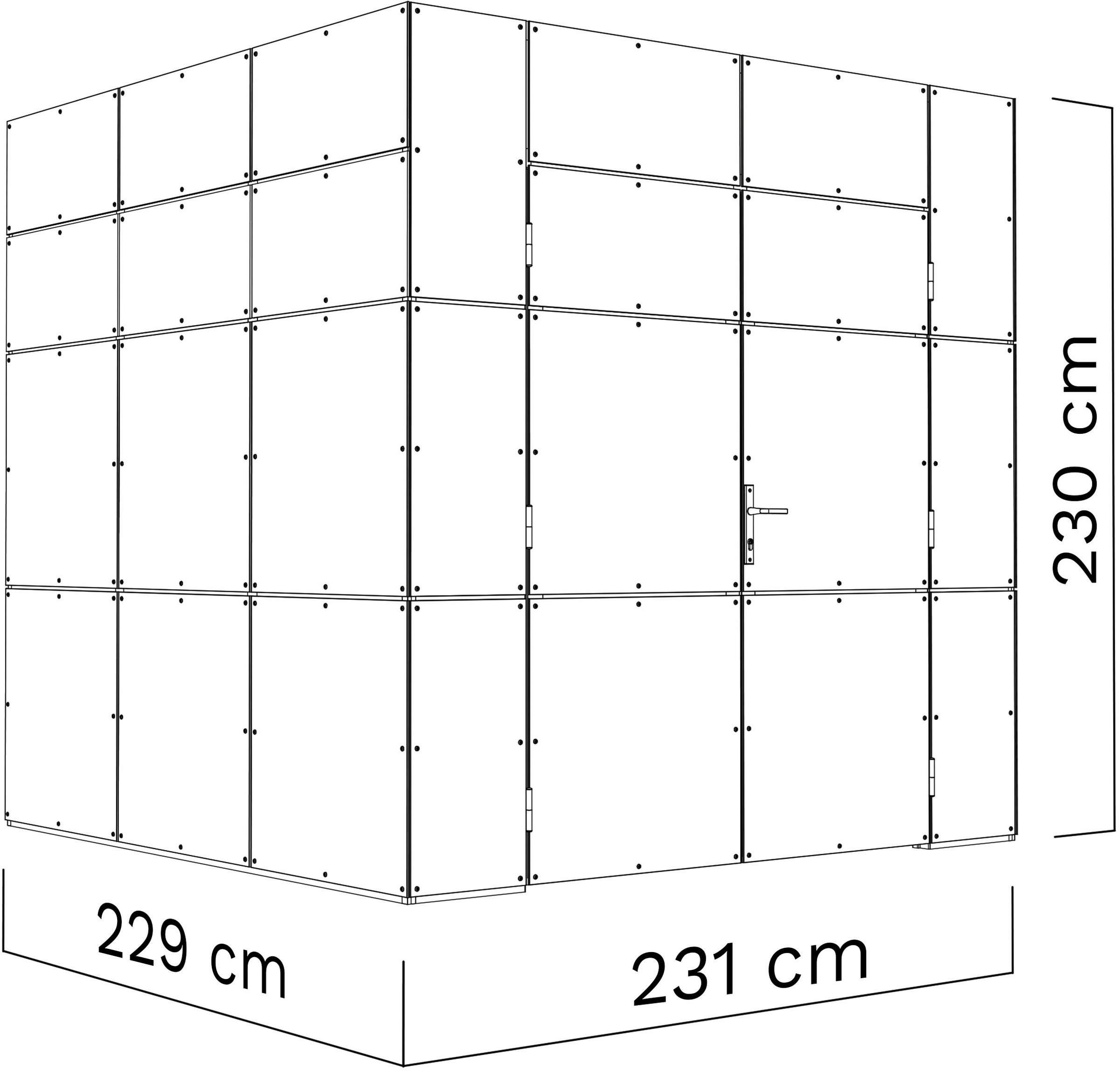 BERTILO Gartenhaus »HPL 1, in verschiedenen Farben« Fassaden-HPL in Architekturqualität, witterungsbeständig, farbstabil