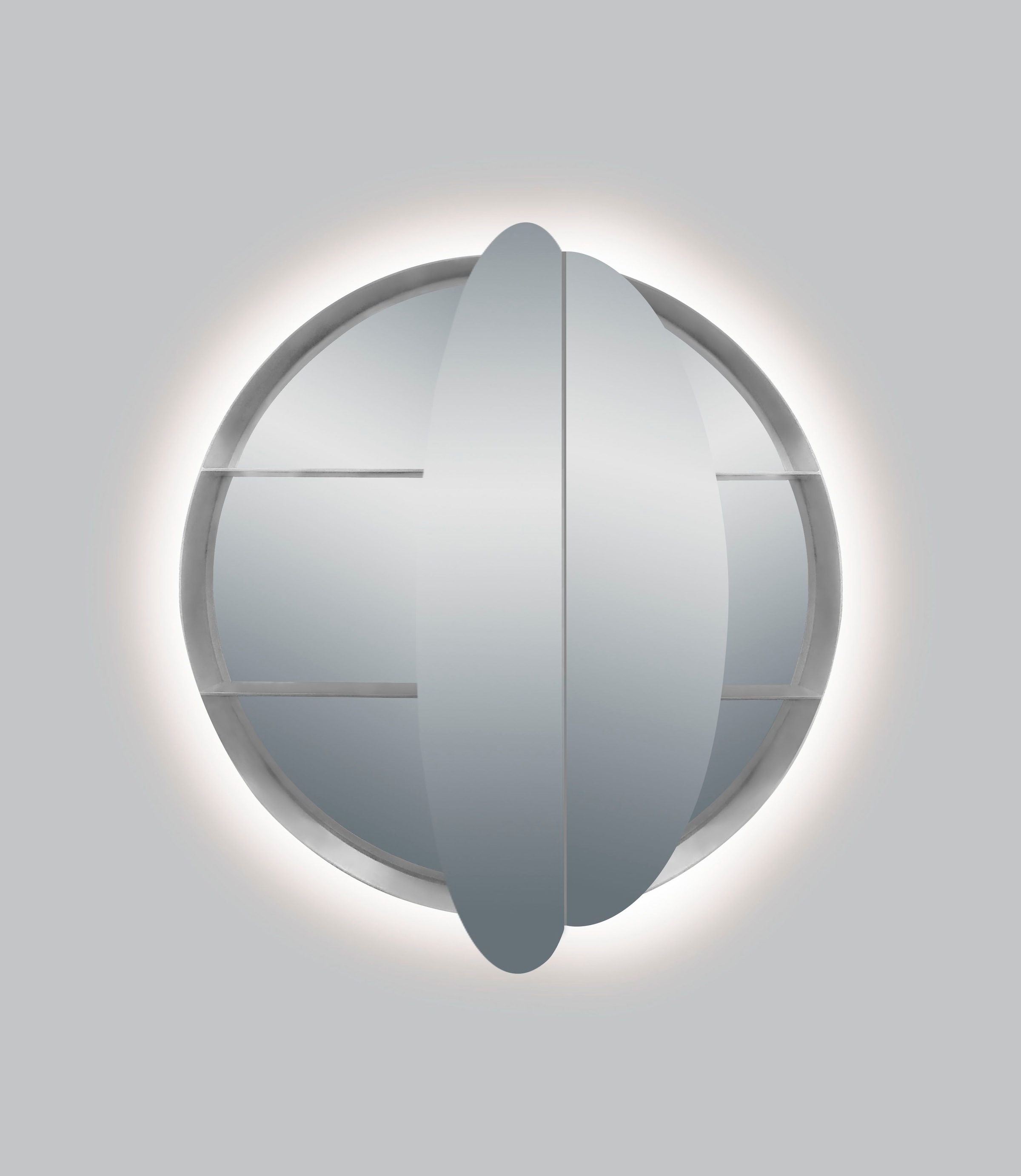 Aluminium aus Talos LED-Beleuchtung, online kaufen und Ø: Badezimmerspiegelschrank, Echtglas, 60 cm, IP24