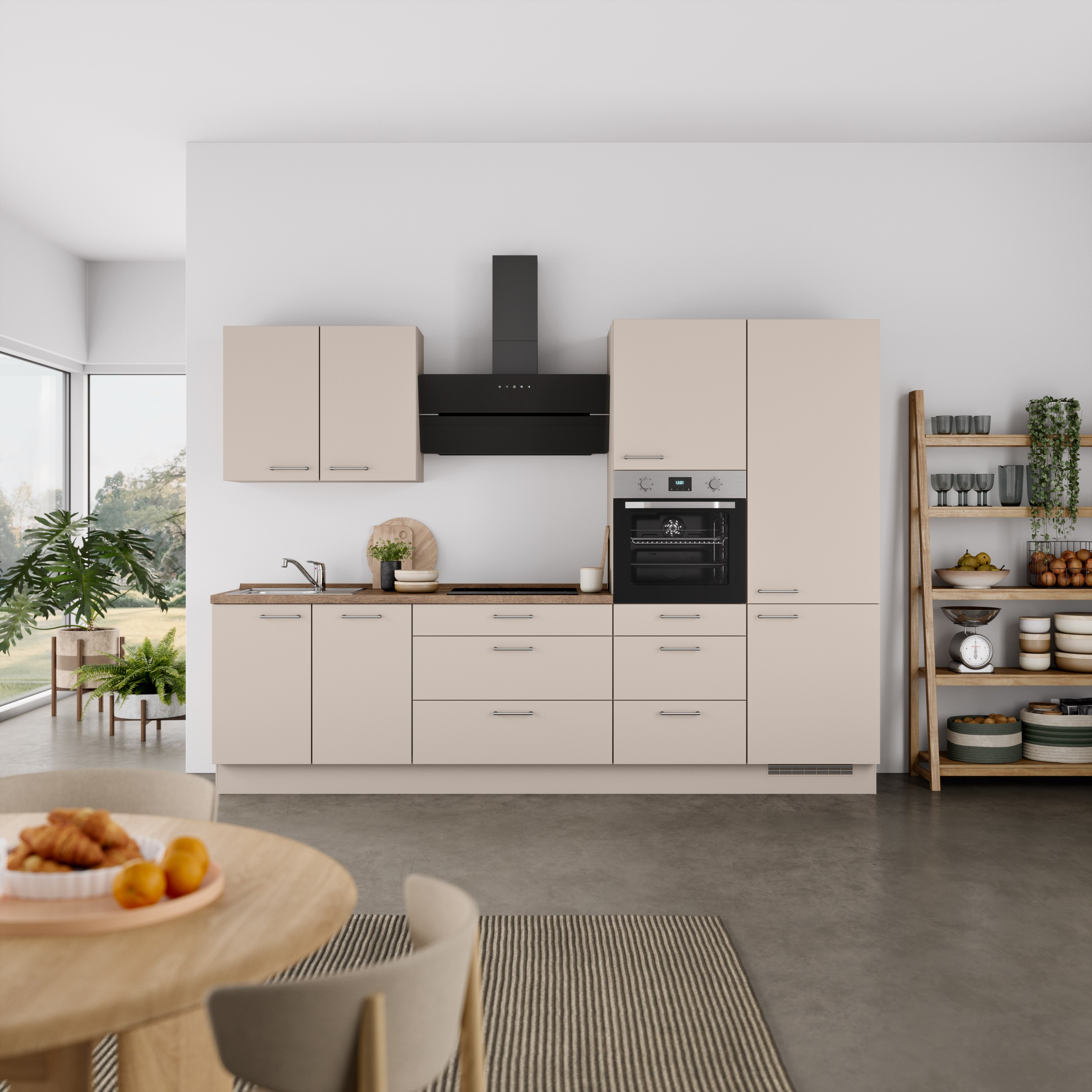 nobilia® Küchenzeile »"Laser II", Ausrichtung wählbar, Breite 300 cm« vormo günstig online kaufen